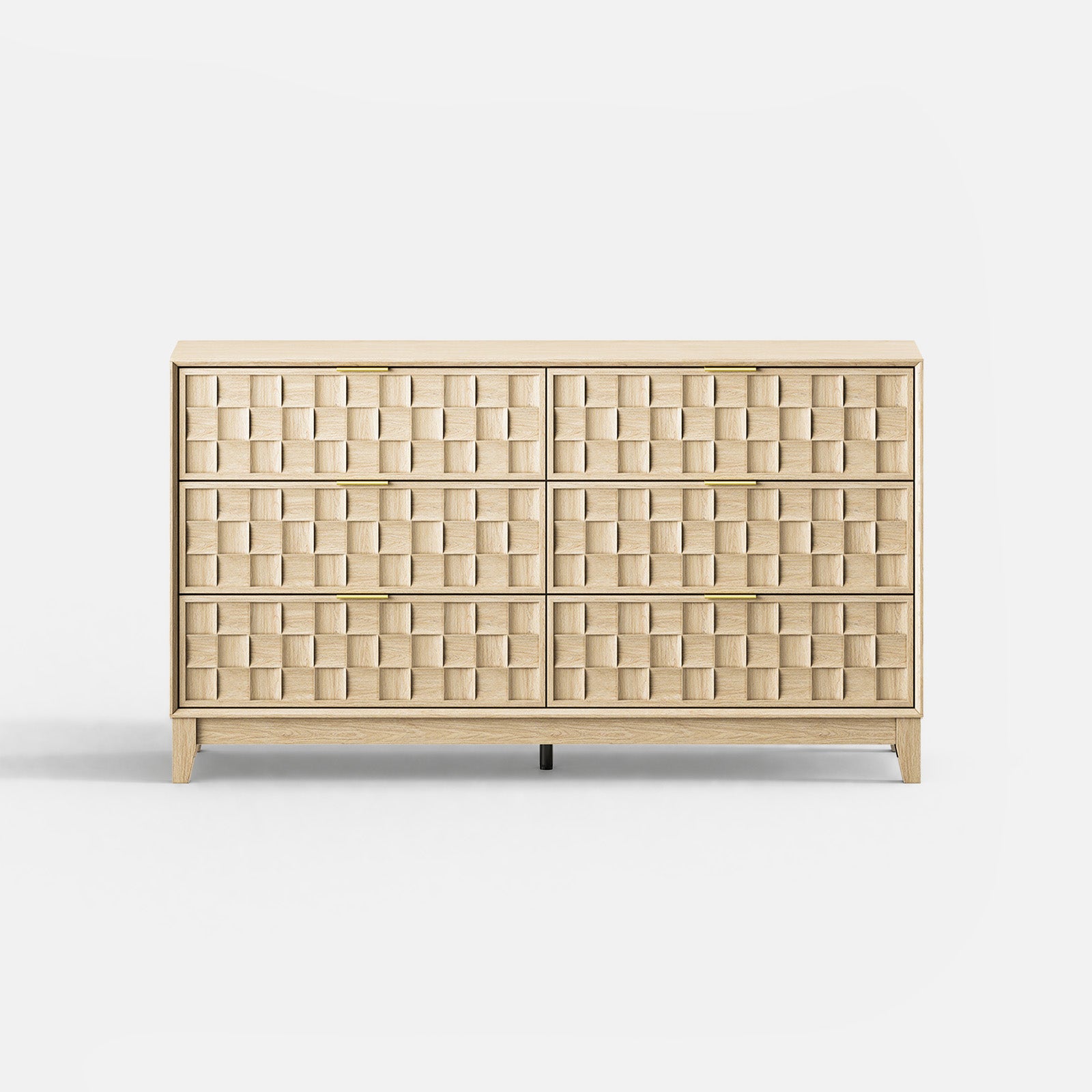 PIXEL Fluted 6 Drawer Storage Cabinet