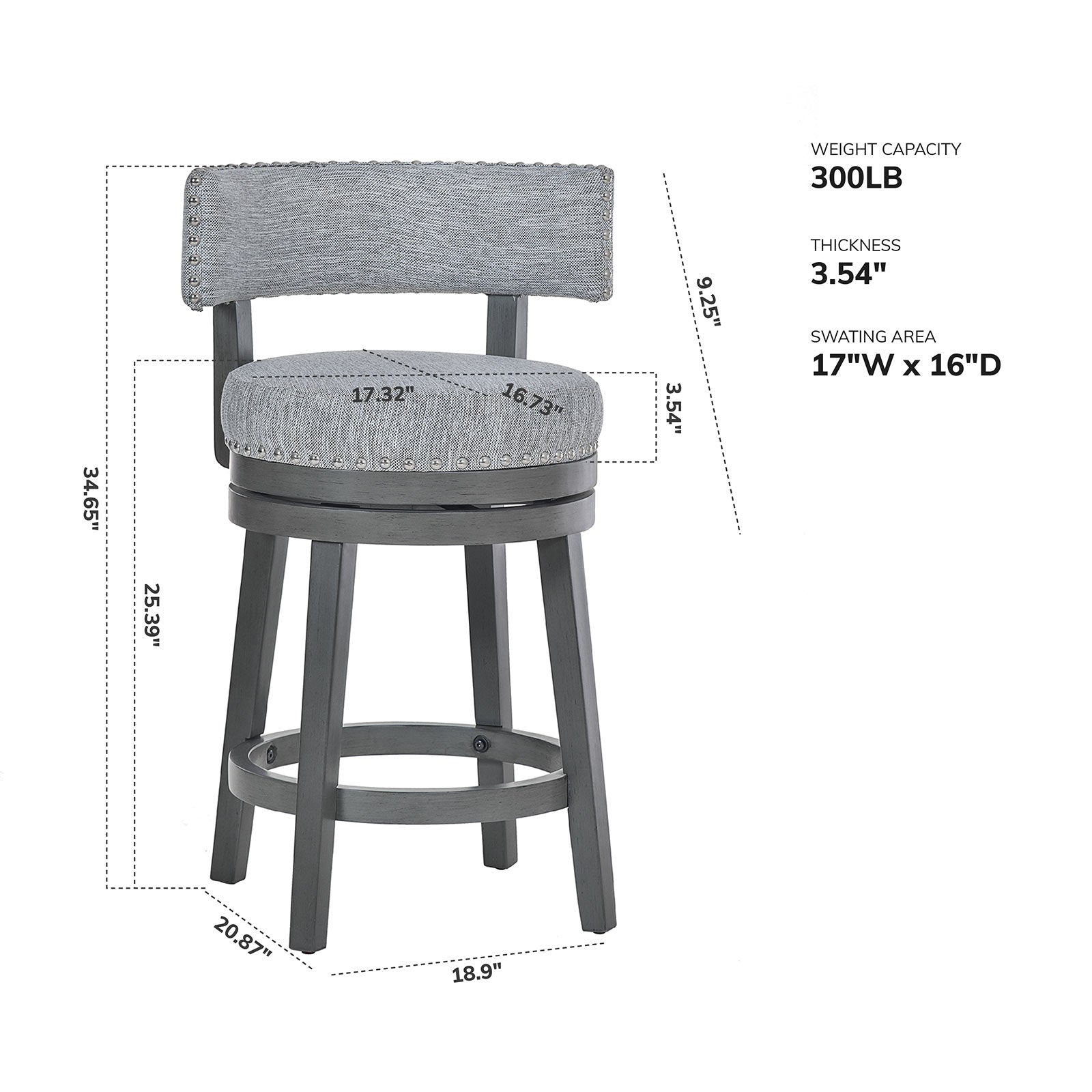 COLAMY RENO Vintage Industrial Dining Chair