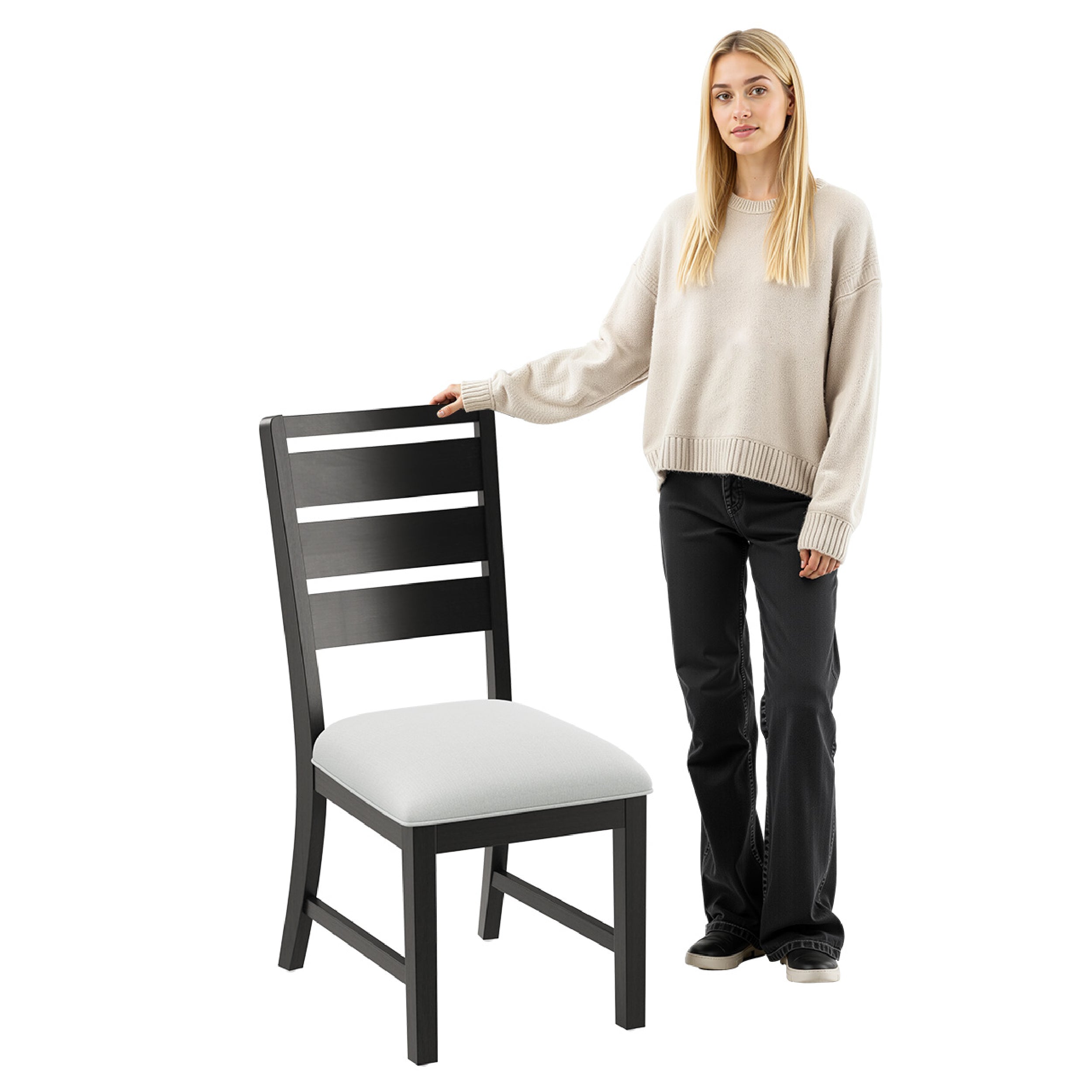 COLAMY SERA Solid Wood Comfort Dining Chair