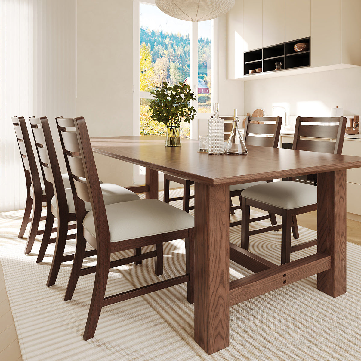 COLAMY SERA Solid Wood Comfort Dining Chair