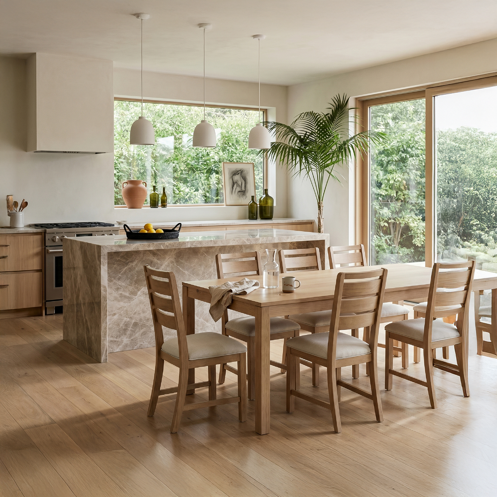 COLAMY SERA Solid Wood Comfort Dining Chair