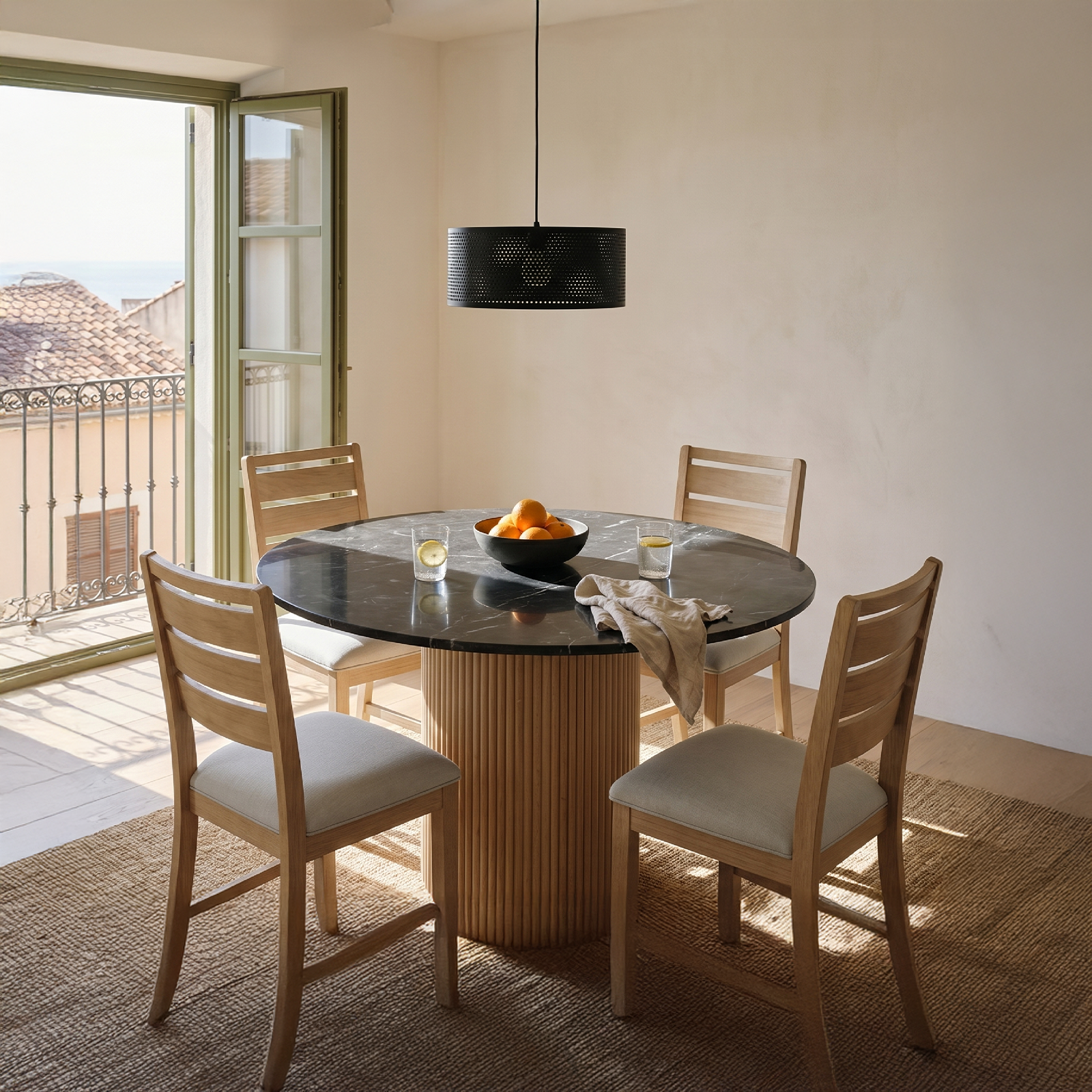 COLAMY SERA Solid Wood Comfort Dining Chair