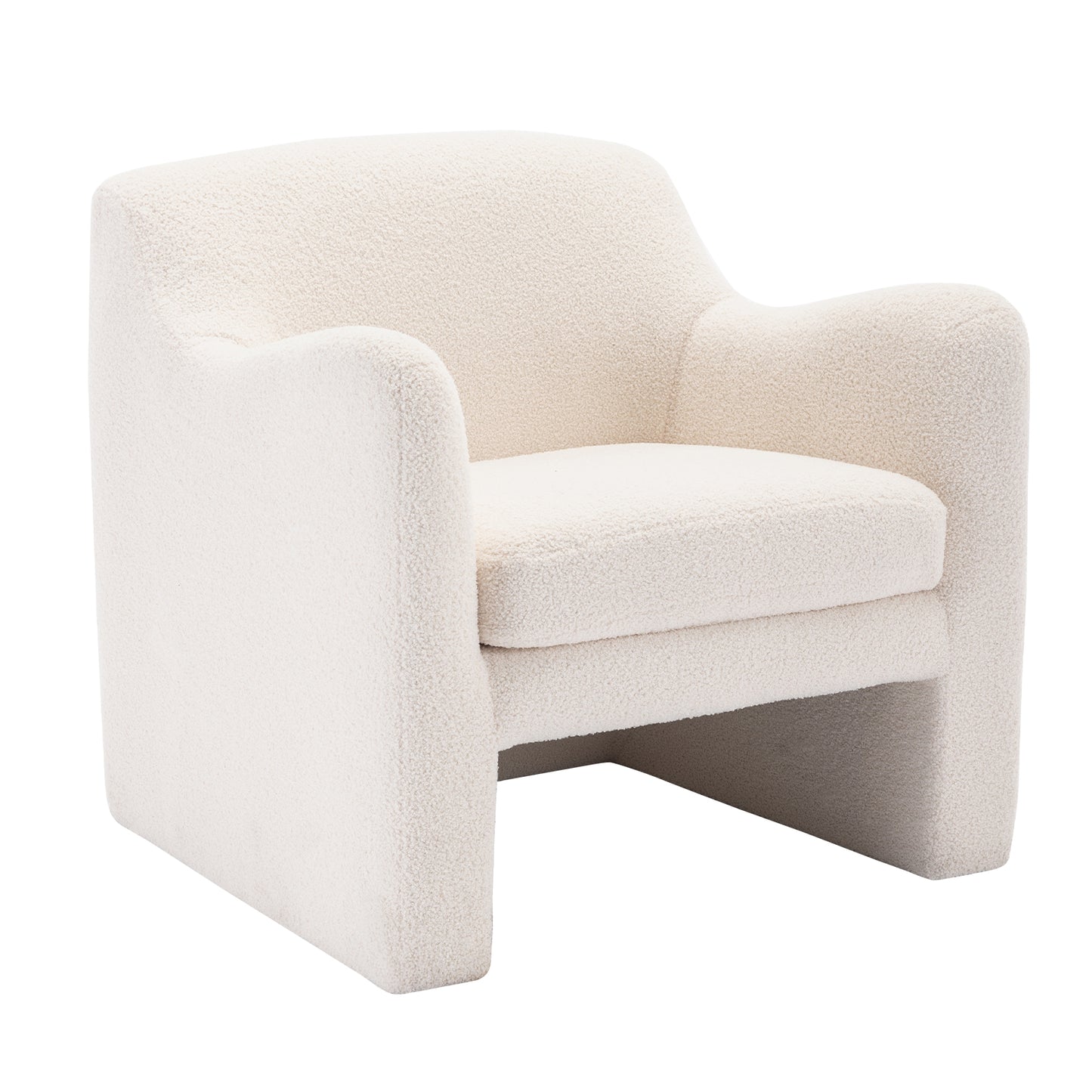 COLAMY Comfy Woolen Fabric Accent Chair Soft Padded Armchair