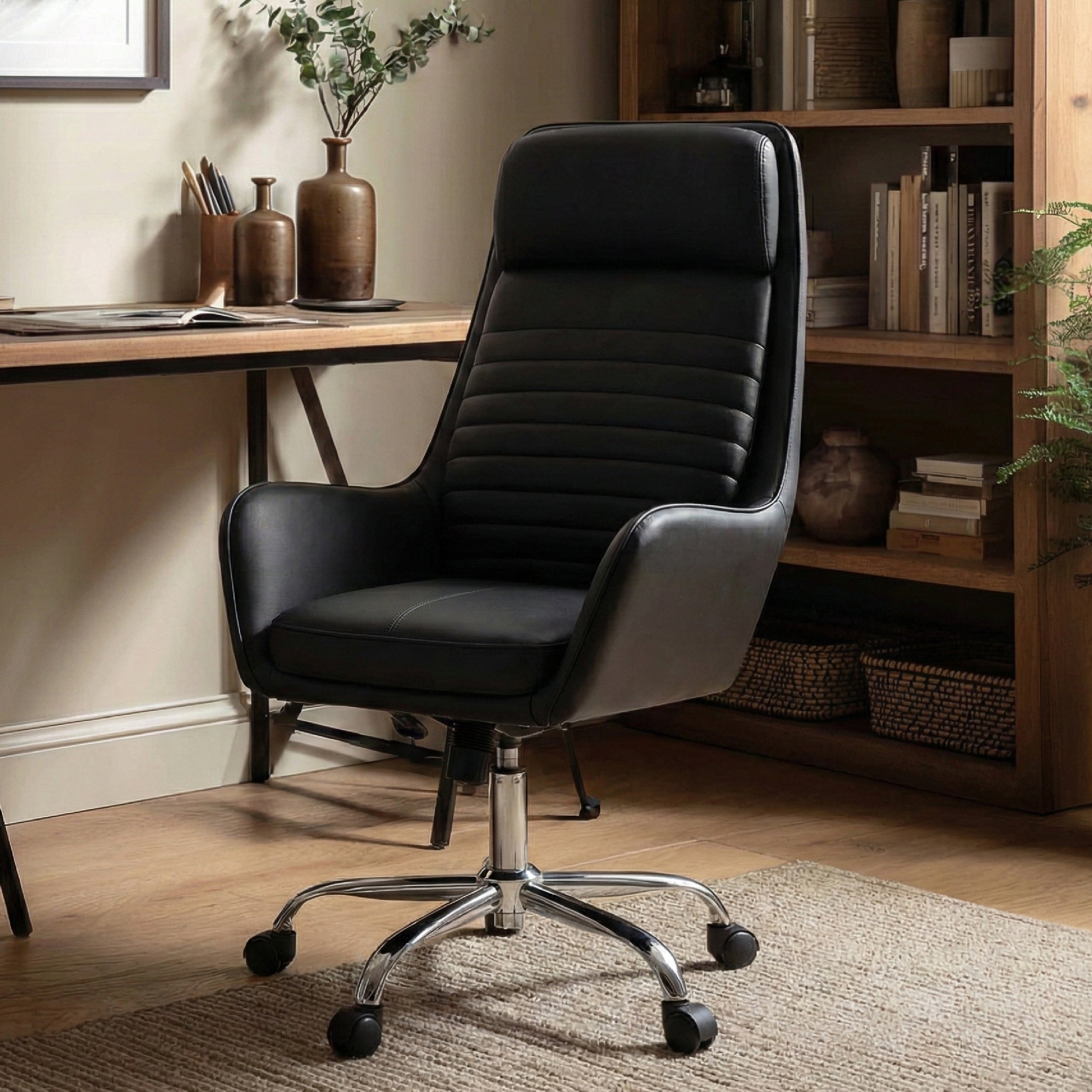Colamy ELLIS Study & Home Office Swivel Chair with Casters