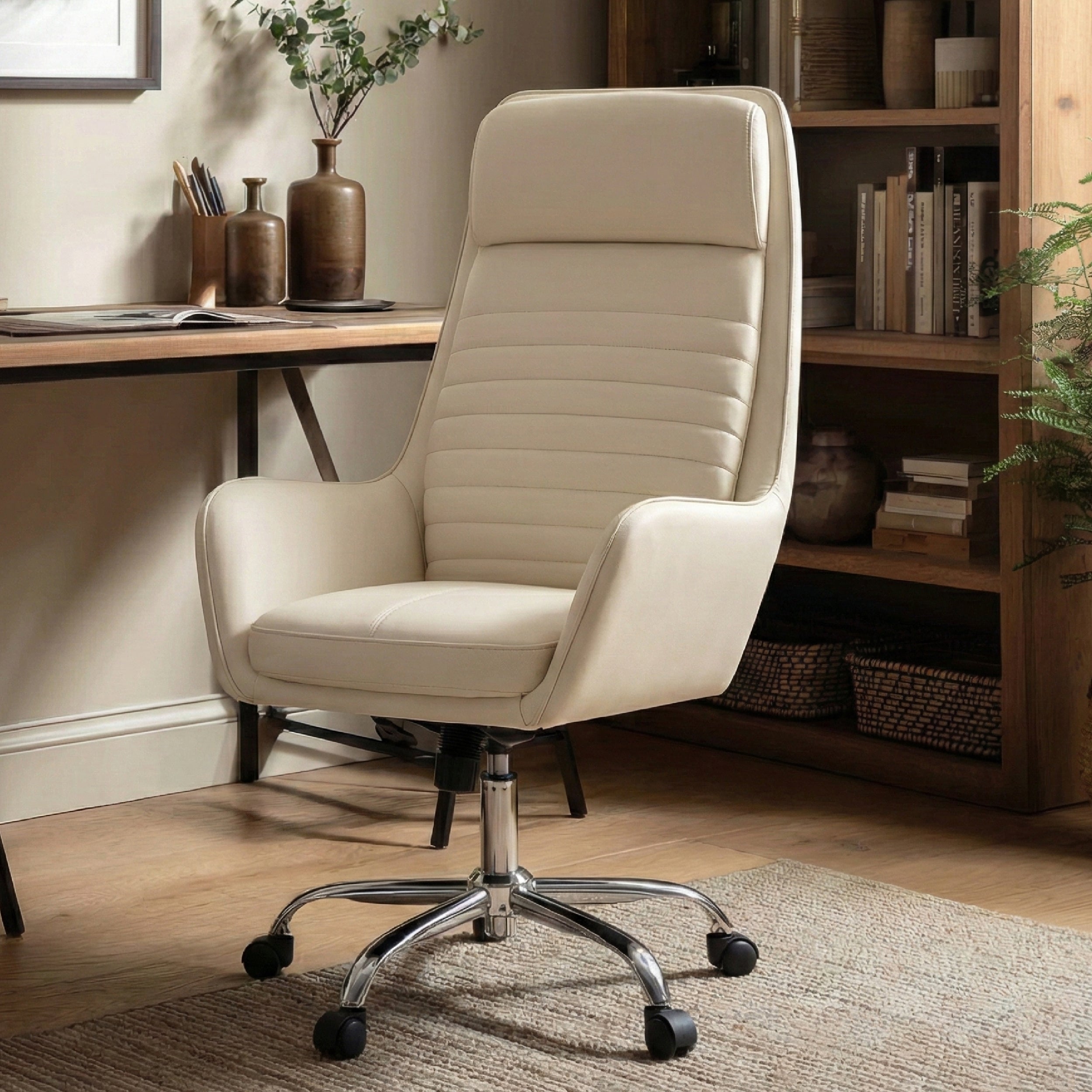 Colamy ELLIS Study & Home Office Swivel Chair with Casters