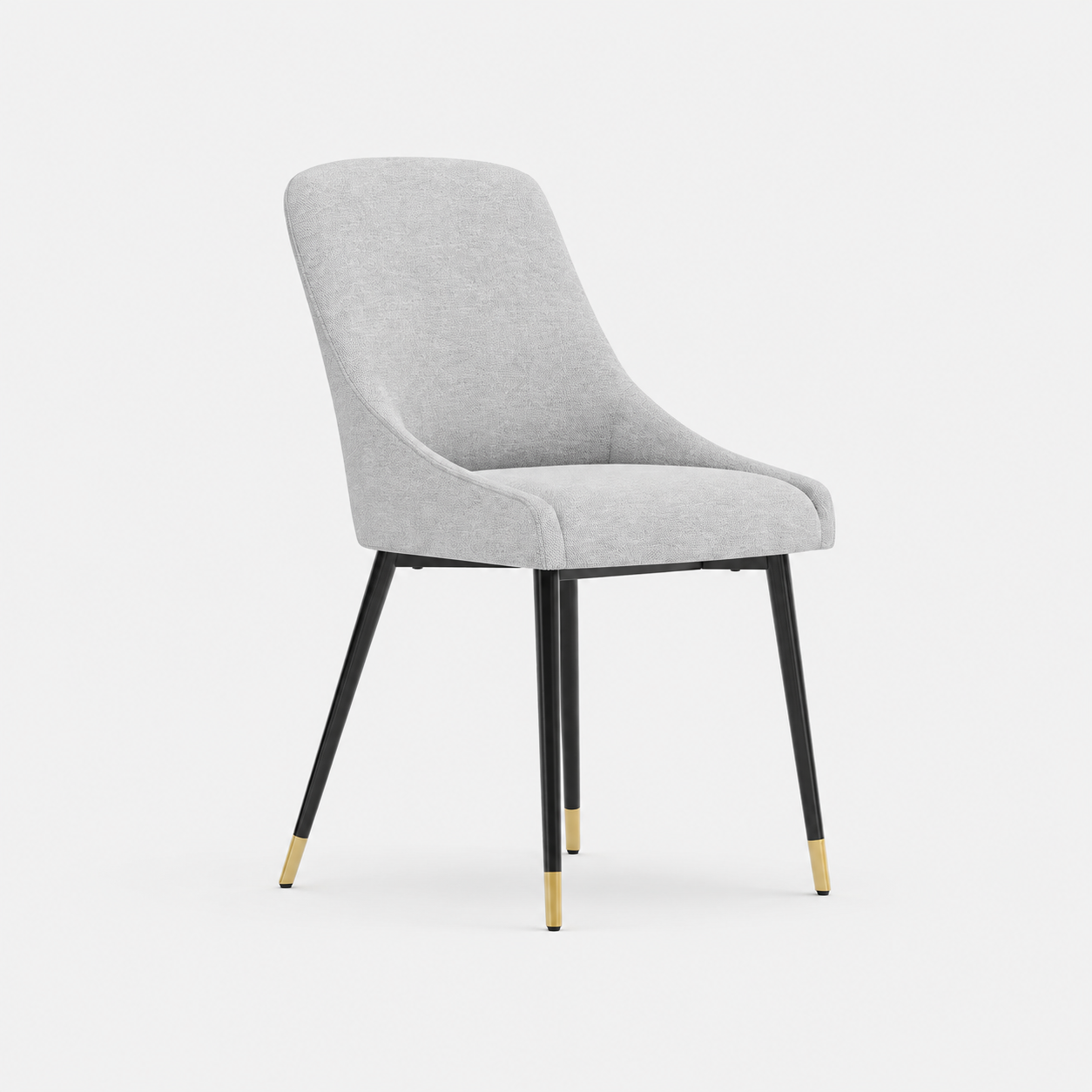 COLAMY LUMA Modern Fabric & Metal Dining Chair