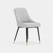 COLAMY LUMA Modern Fabric & Metal Dining Chair