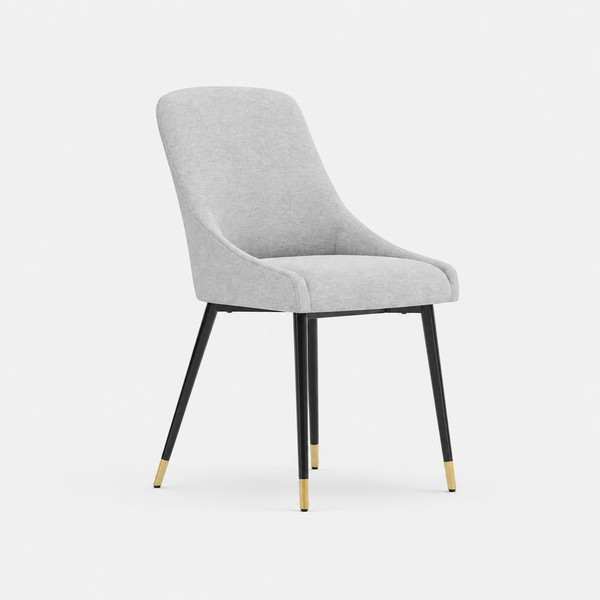 COLAMY LUMA Modern Fabric & Metal Dining Chair