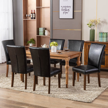 COLAMY Nailhead Trim Parsons Dining Chair