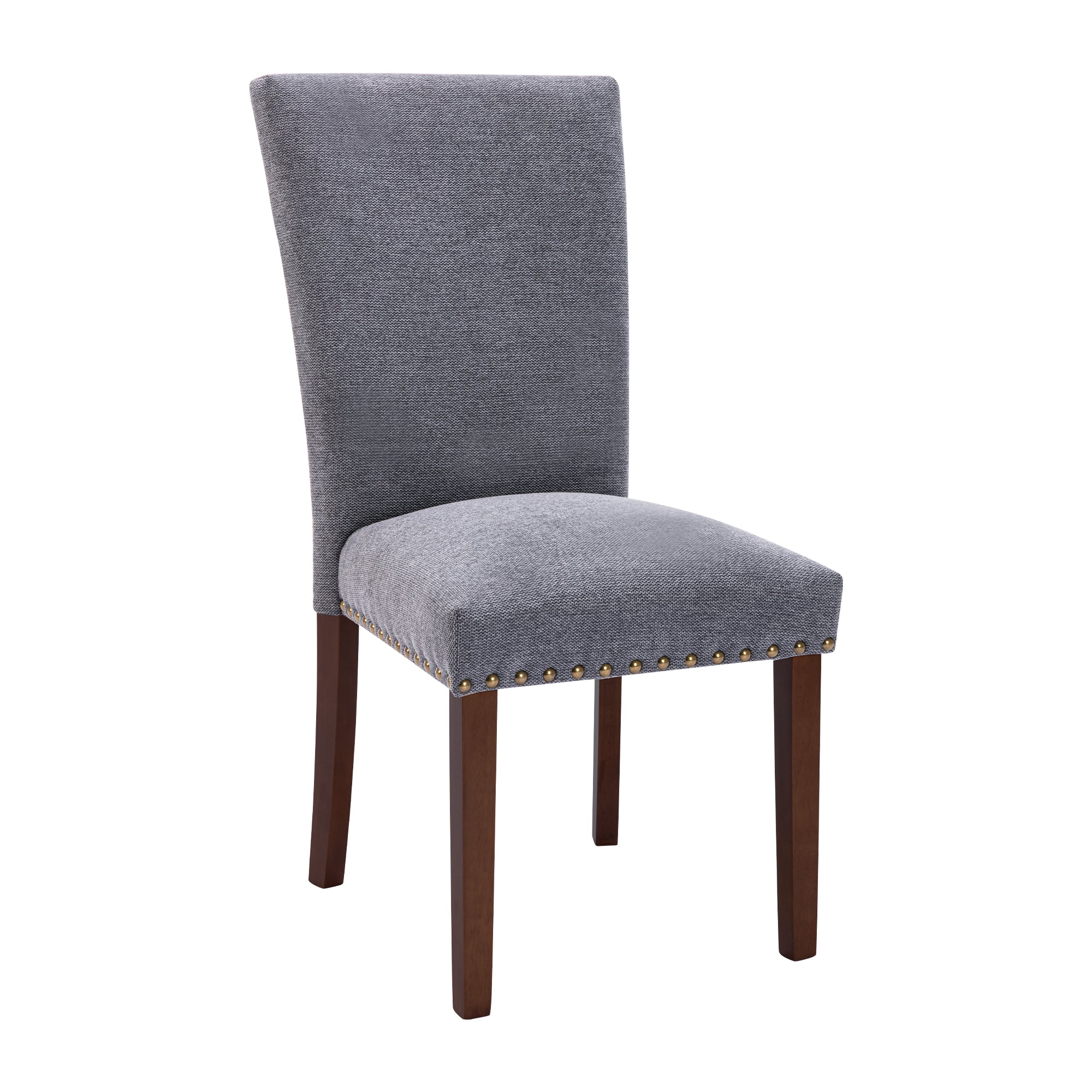 COLAMY Nailhead Trim Parsons Dining Chair