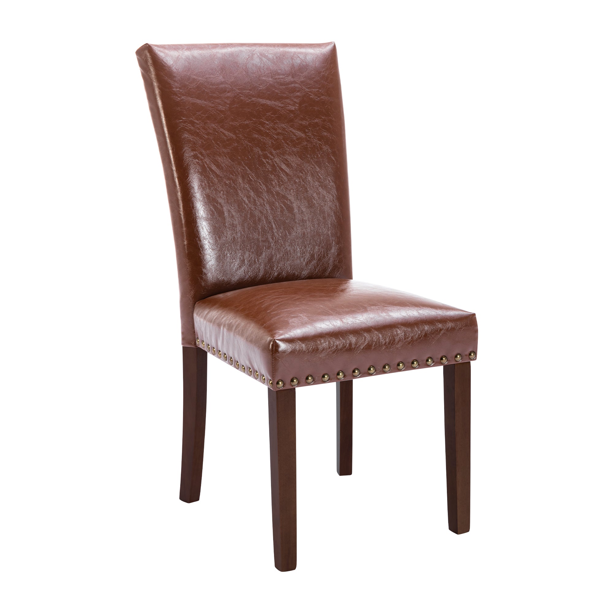 COLAMY Nailhead Trim Parsons Dining Chair