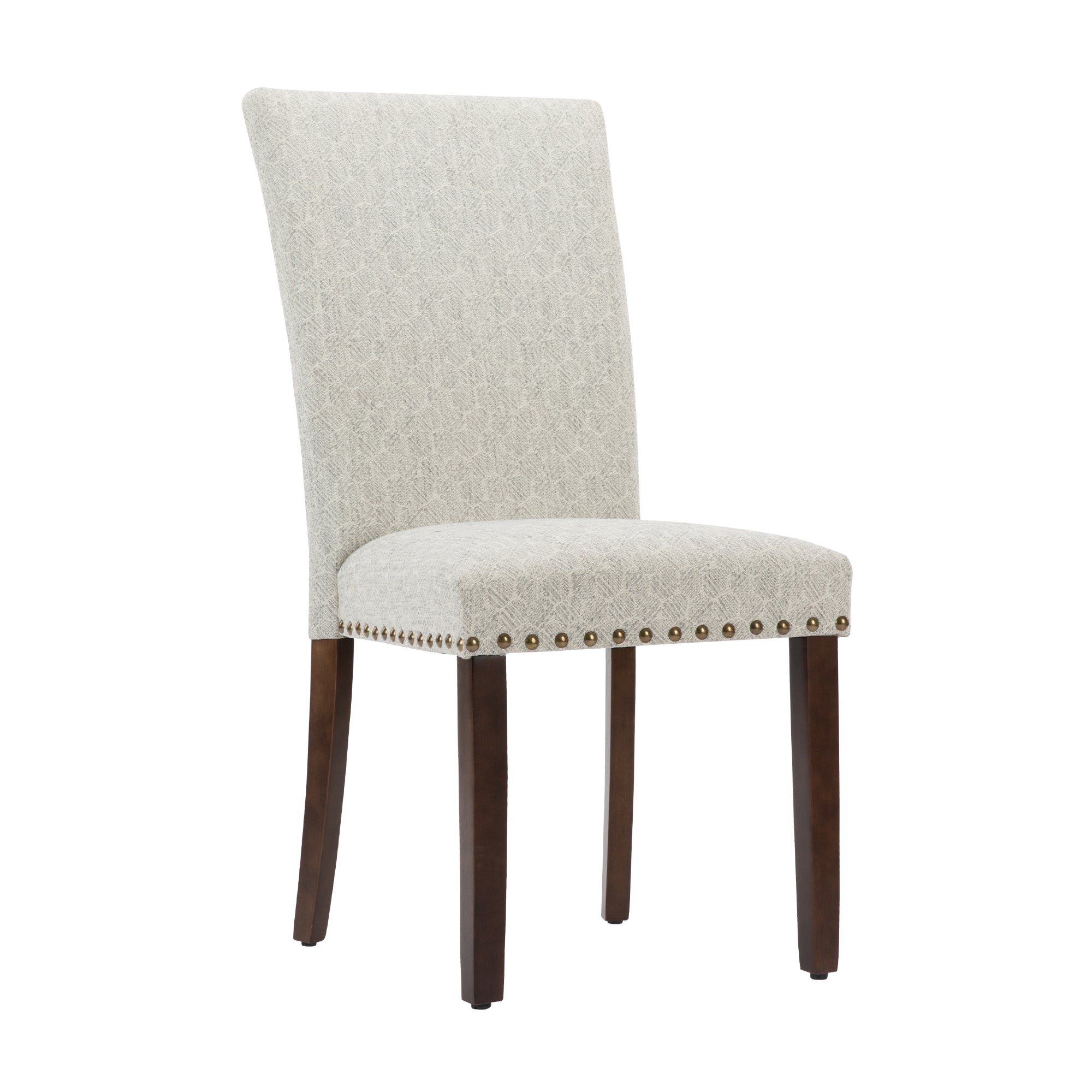 COLAMY Nailhead Trim Parsons Dining Chair