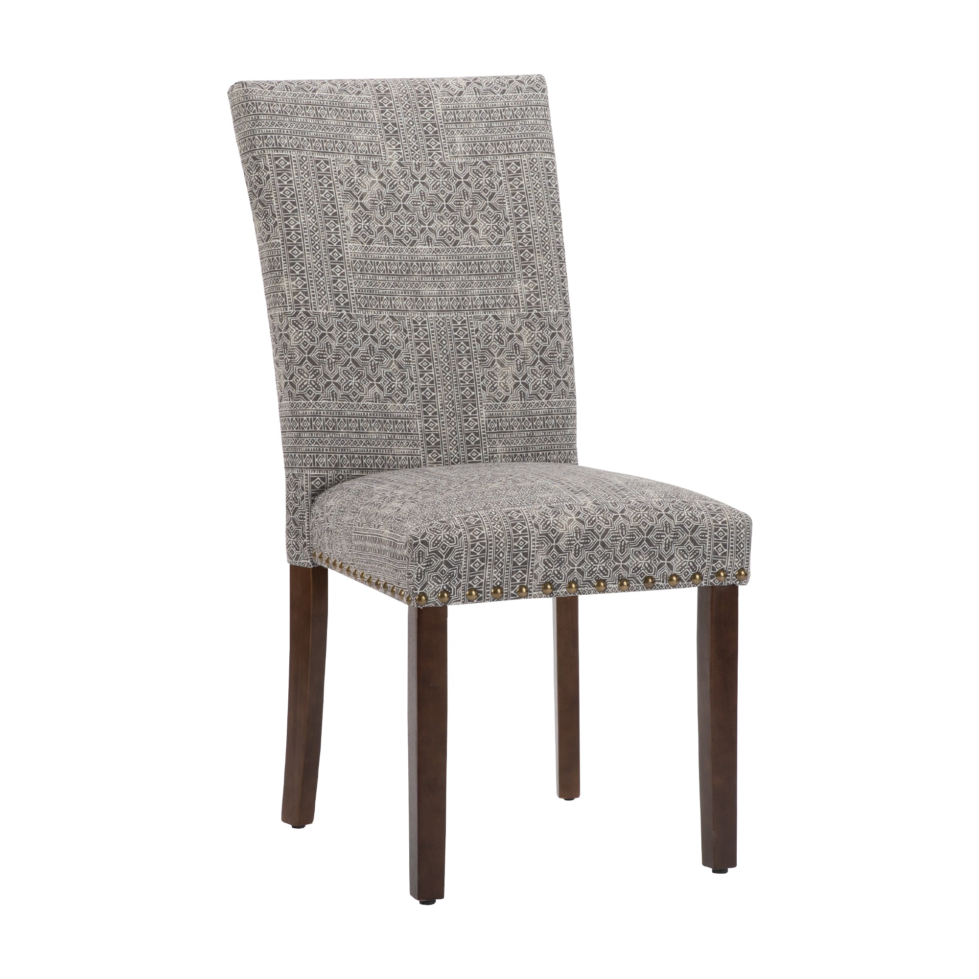 COLAMY Nailhead Trim Parsons Dining Chair