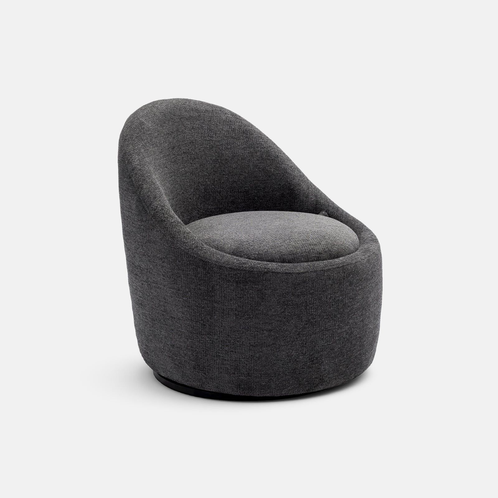 COLAMY Chenille Fabric 360° Swivel Accent Chair Model.W188