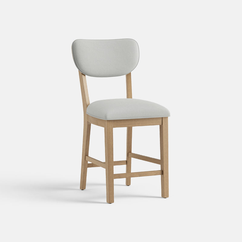 COLAMY AUREL Upholstered Counter Height Bar Stool