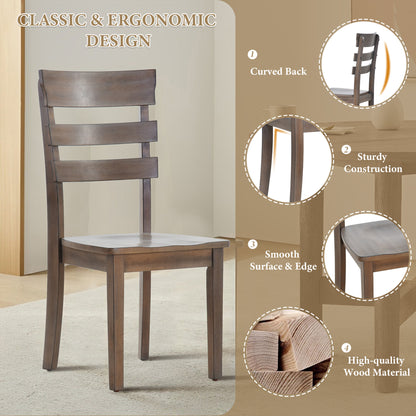 COLAMY Wooden Ladder High Back Dining Chairs Model.D0123-20