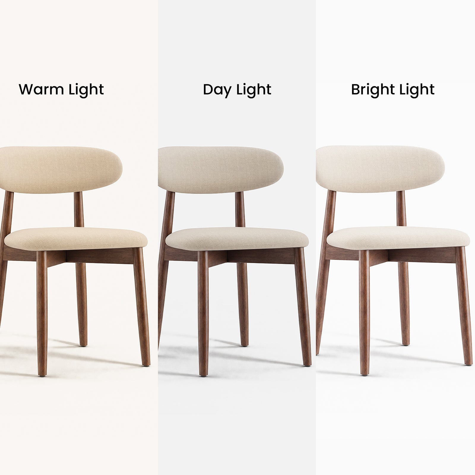 COLAMY NOYA Mid-Century Modern Upholstered Dining Chair