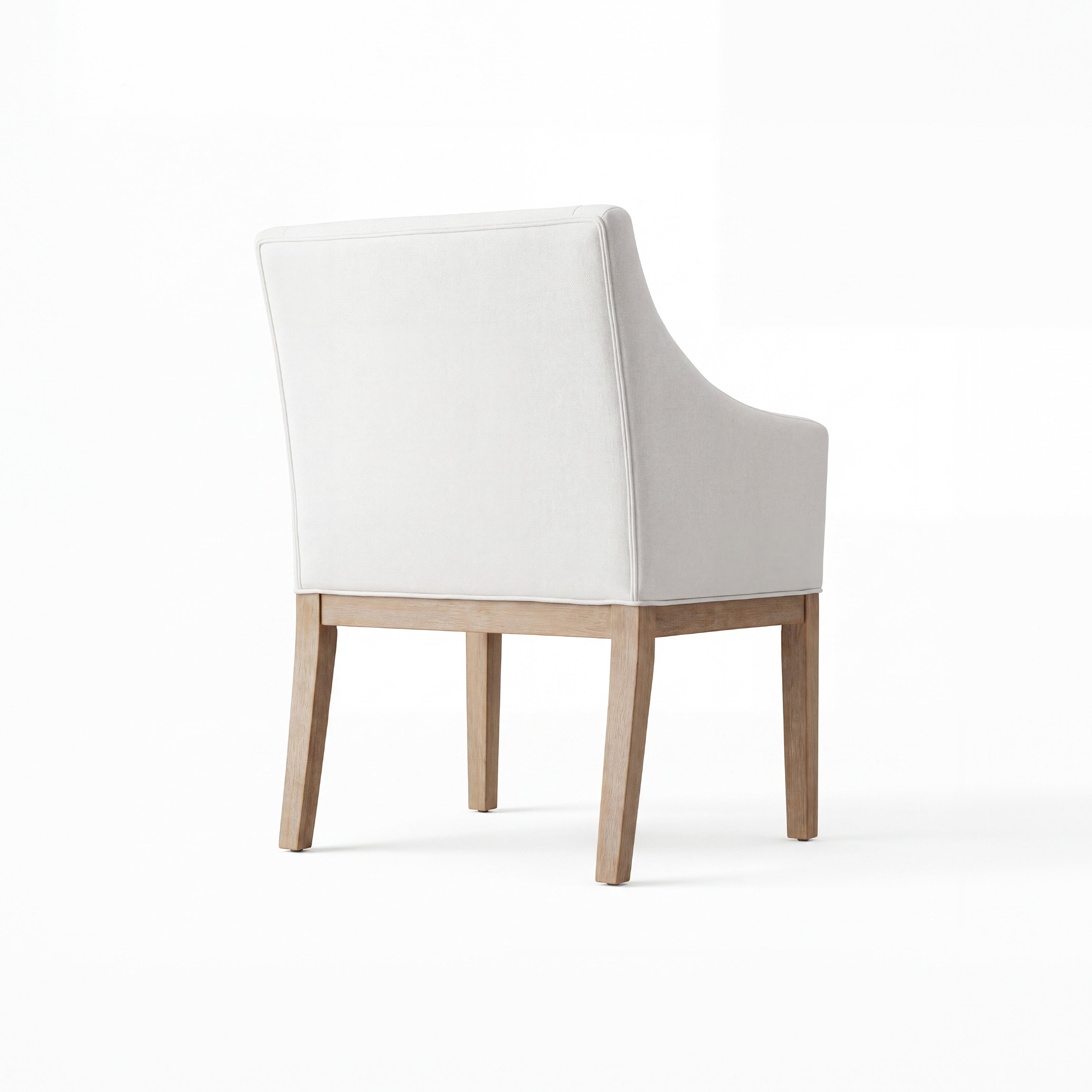 COLAMY ELVIA Upholstered Dining Chair with Arms – Solid Wood Frame