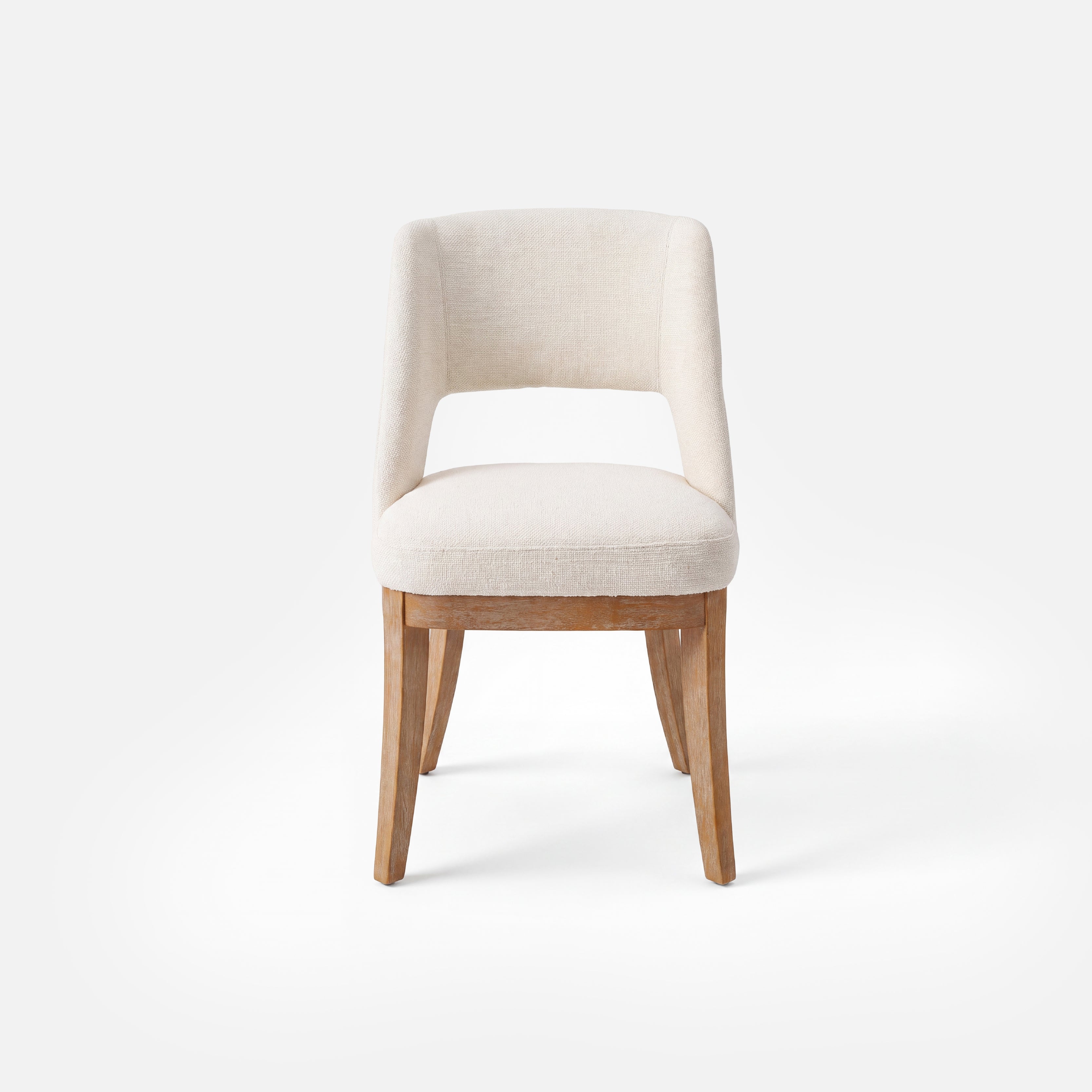 COLAMY ELVIA Upholstered Dining Chairs Set of 2 – Open Back Design