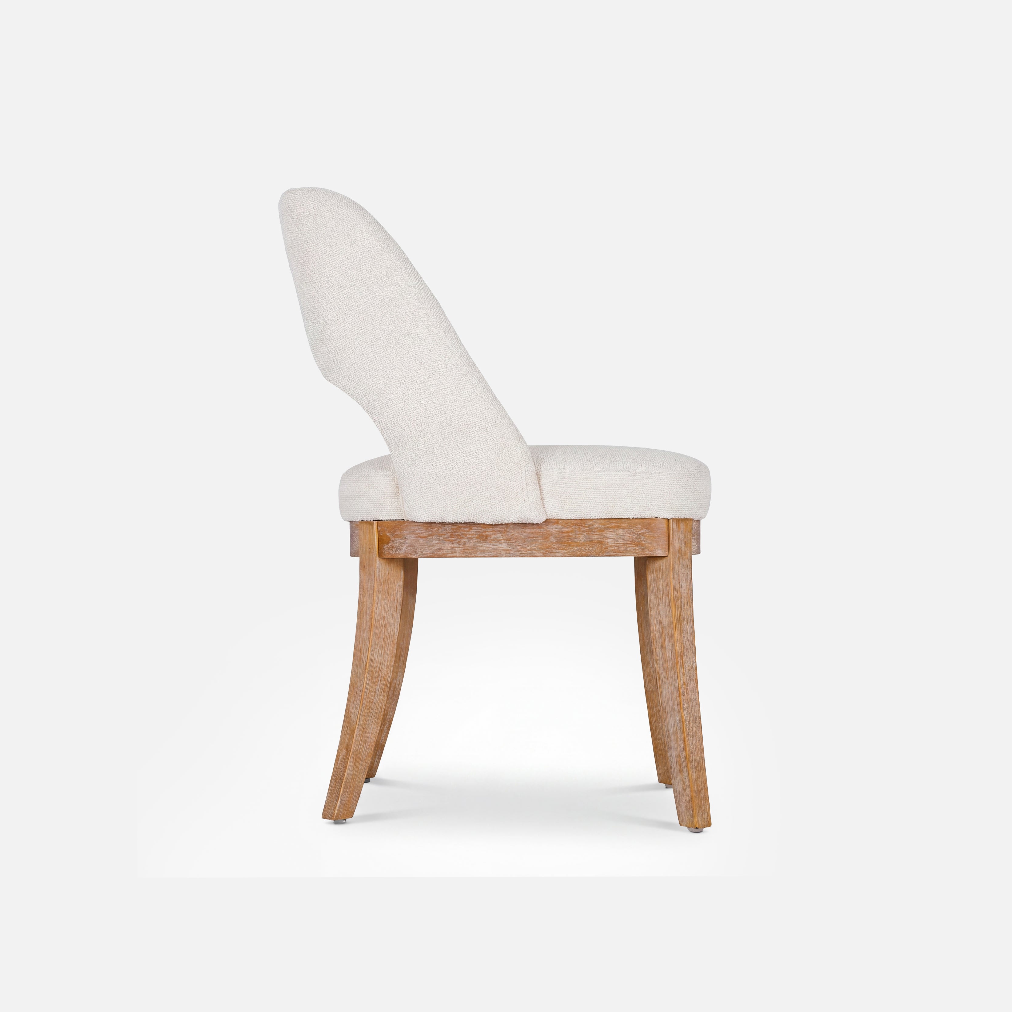 COLAMY ELVIA Upholstered Dining Chairs Set of 2 – Open Back Design