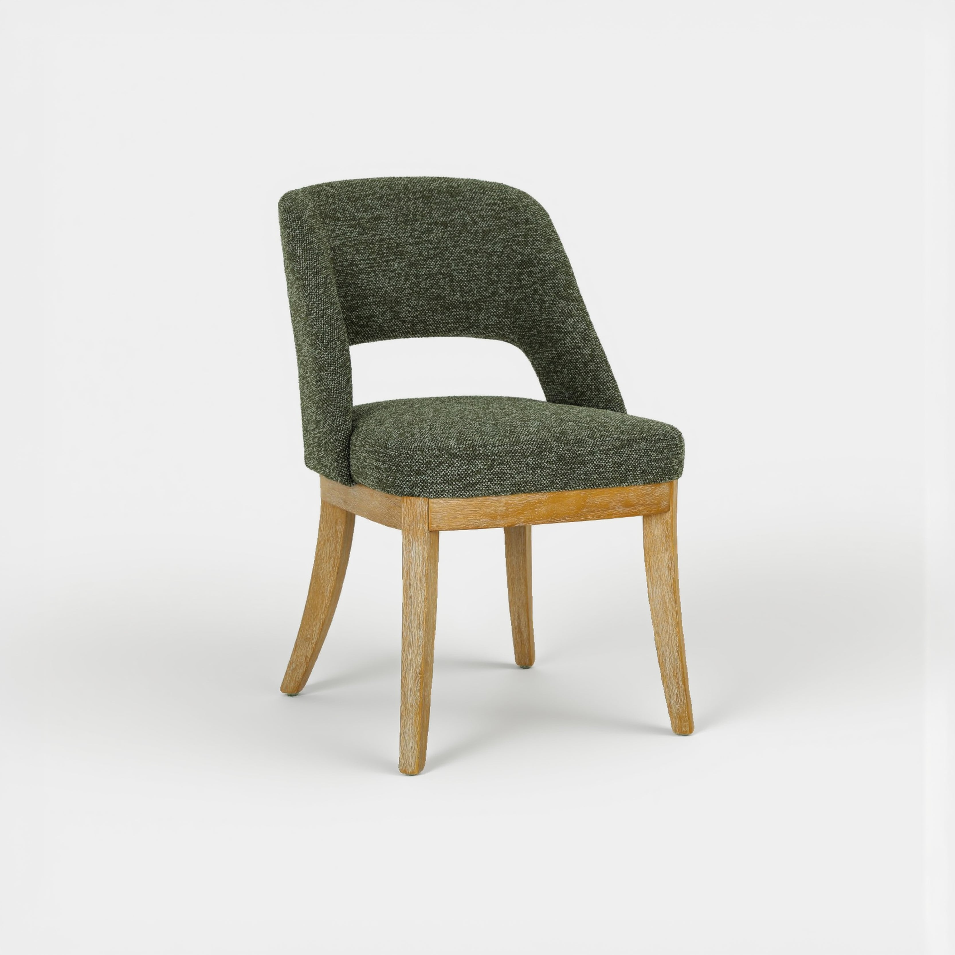 COLAMY ELVIA Upholstered Dining Chairs Set of 2 – Open Back Design