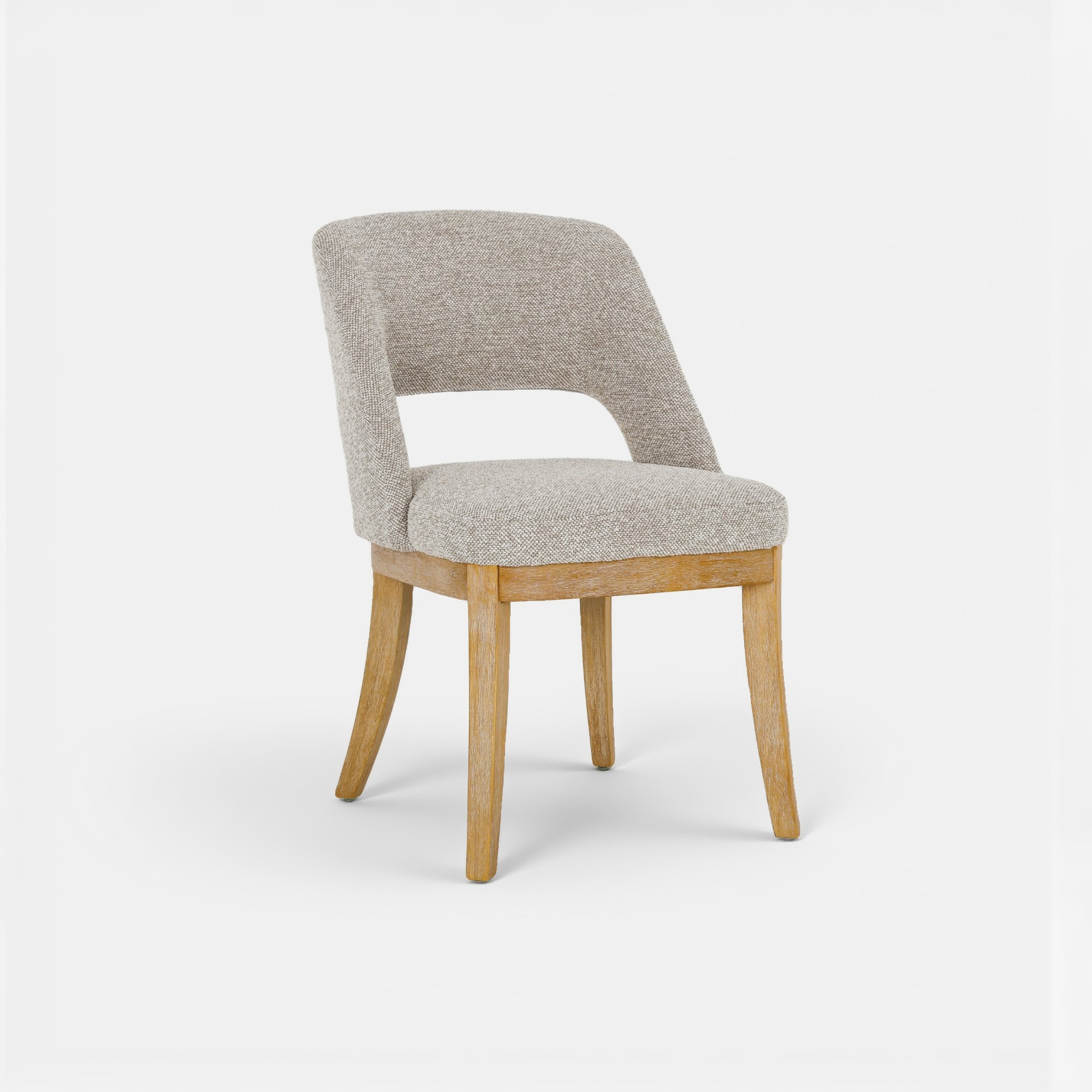 COLAMY ELVIA Upholstered Dining Chairs Set of 2 – Open Back Design