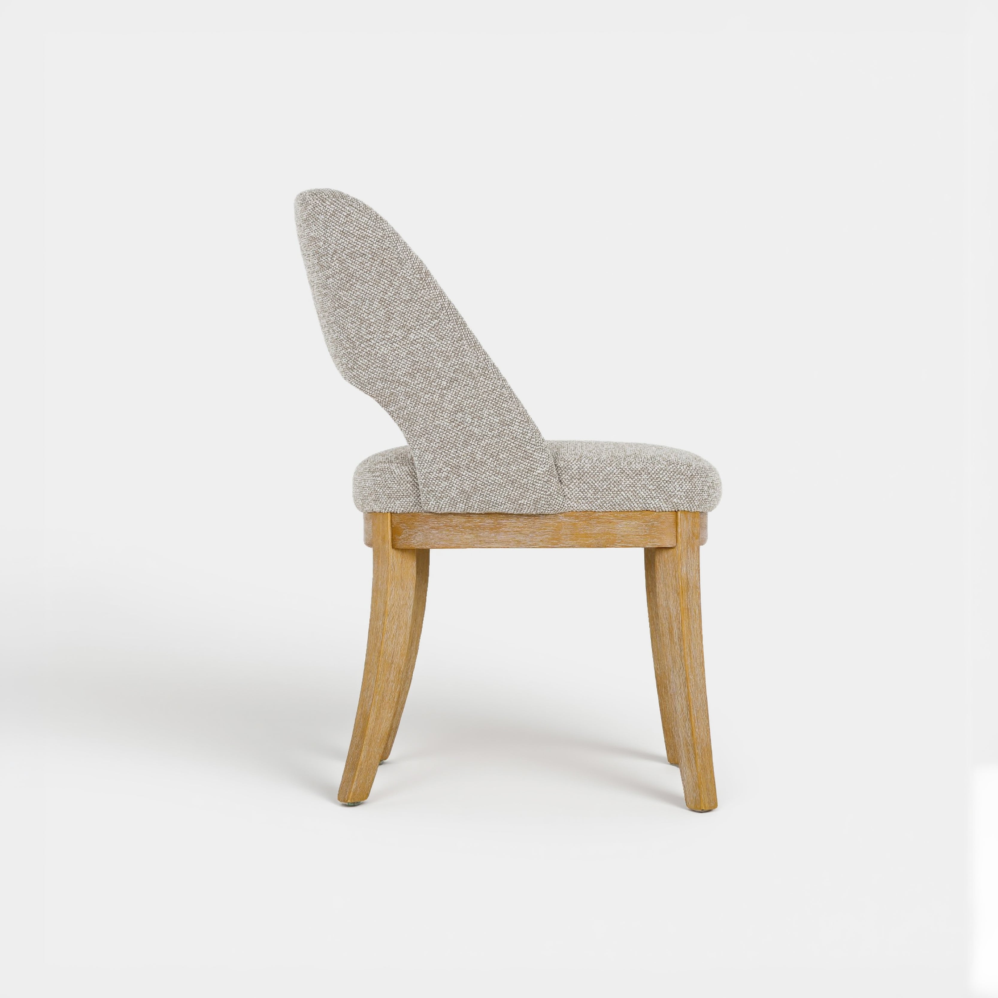 COLAMY ELVIA Upholstered Dining Chairs Set of 2 – Open Back Design