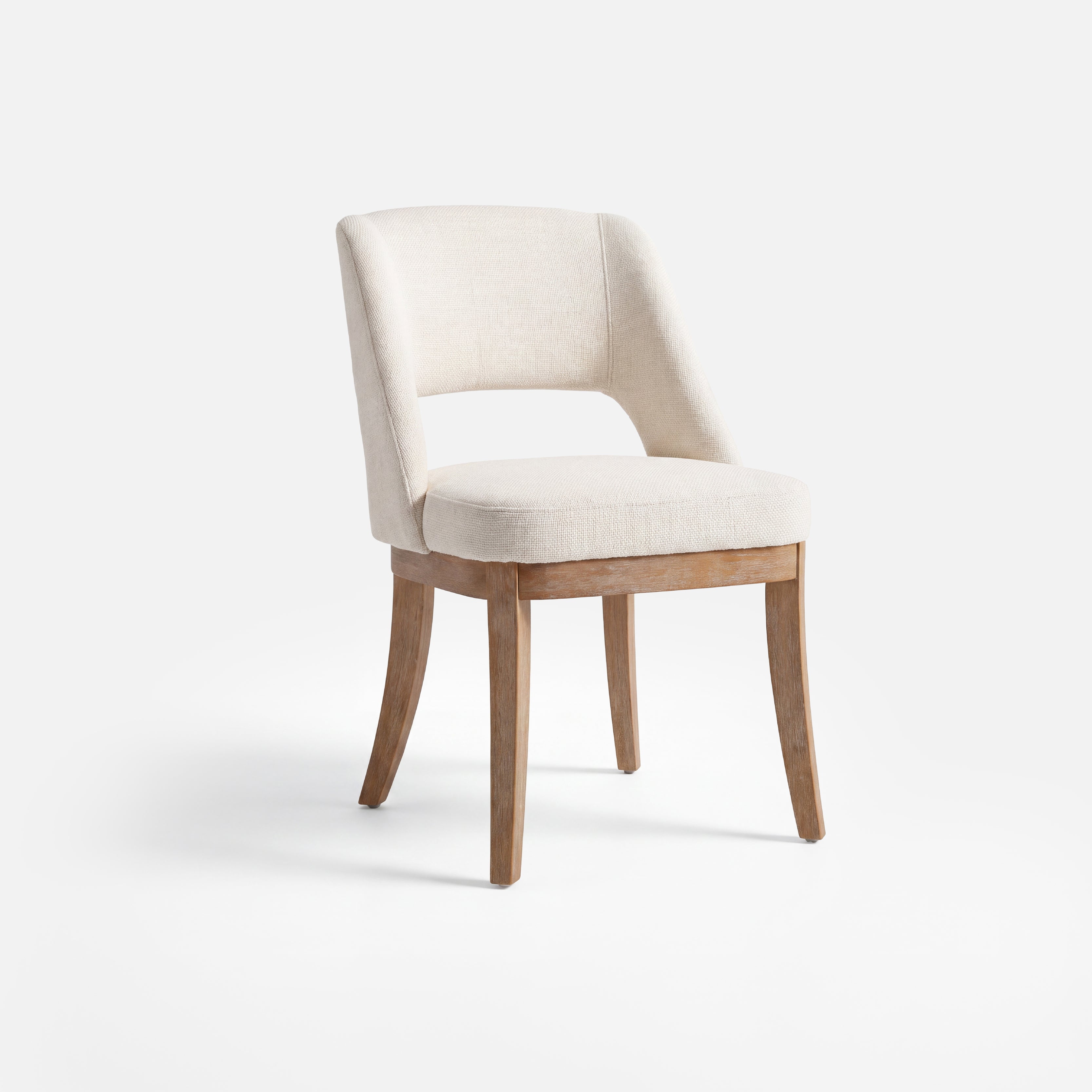 COLAMY ELVIA Upholstered Dining Chairs Set of 2 – Open Back Design