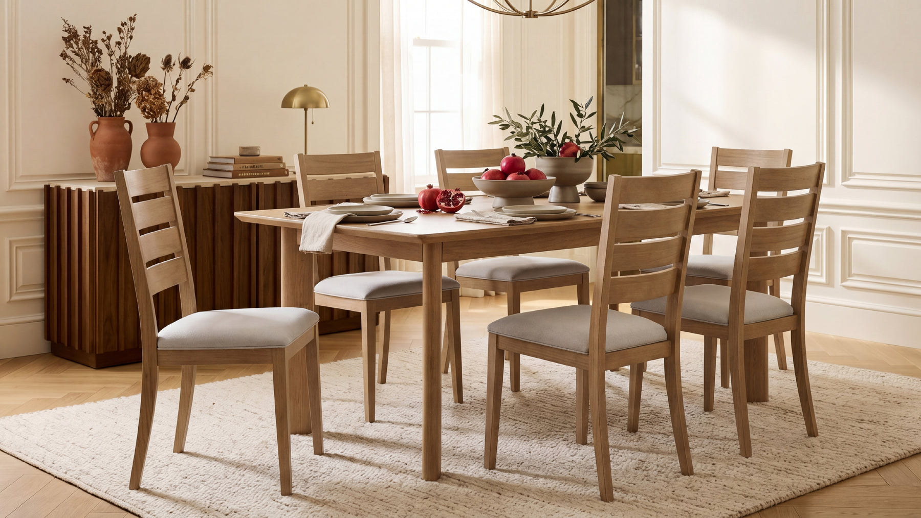 COLAMY SERA Solid Wood Comfort Dining Chair