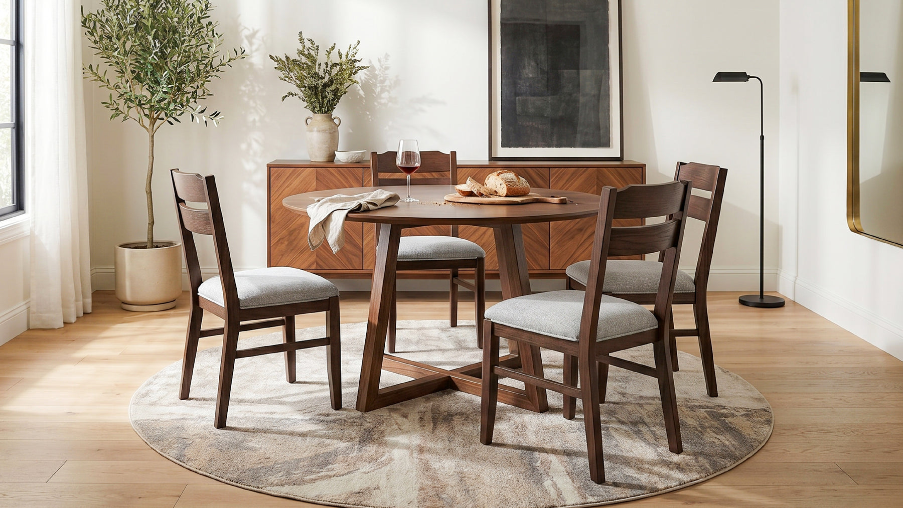 COLAMY ALVA Minimalist Bentwood Dining Chair