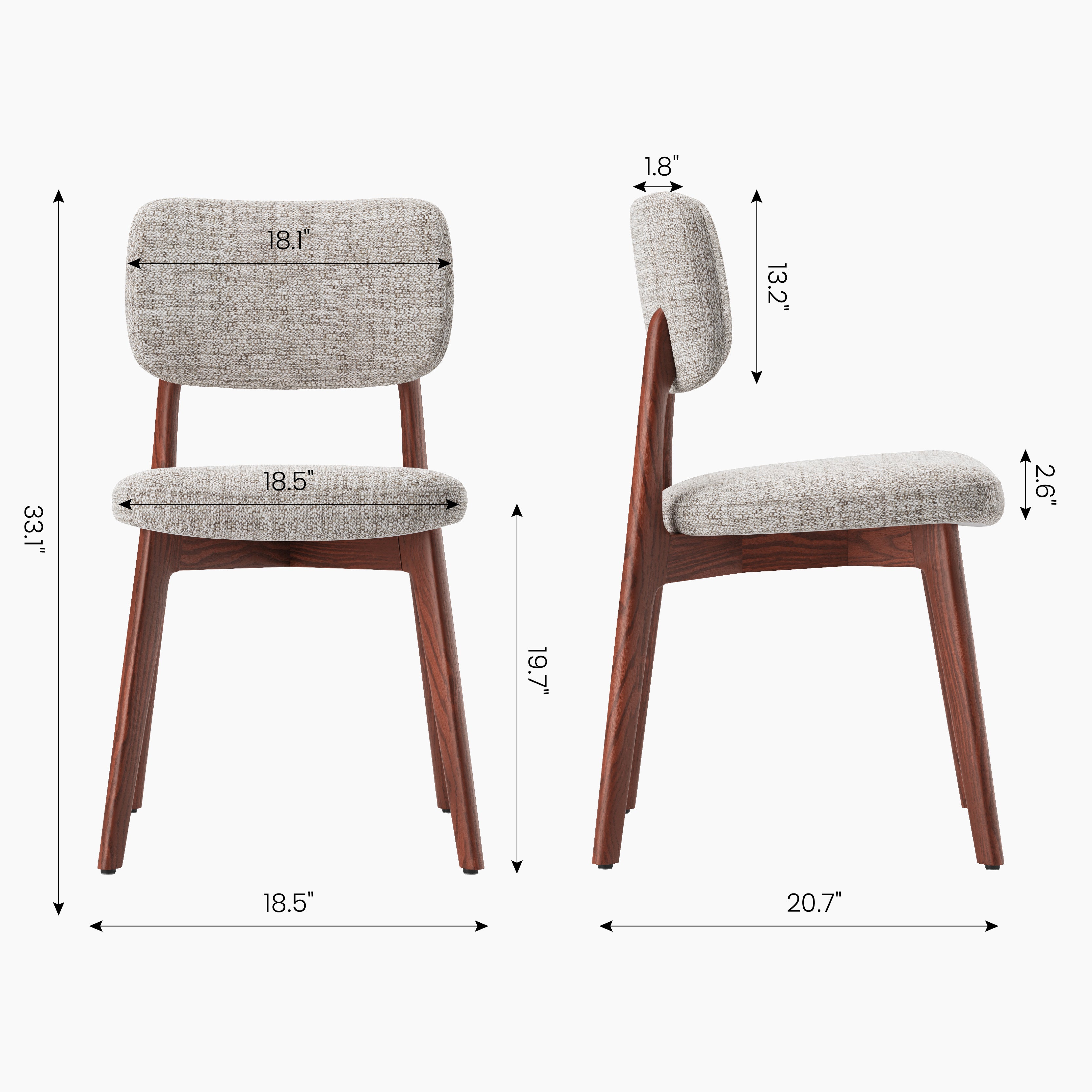 COLAMY HALO 63" Dining Table with HALO Prime Dining Chairs Set for 4-6