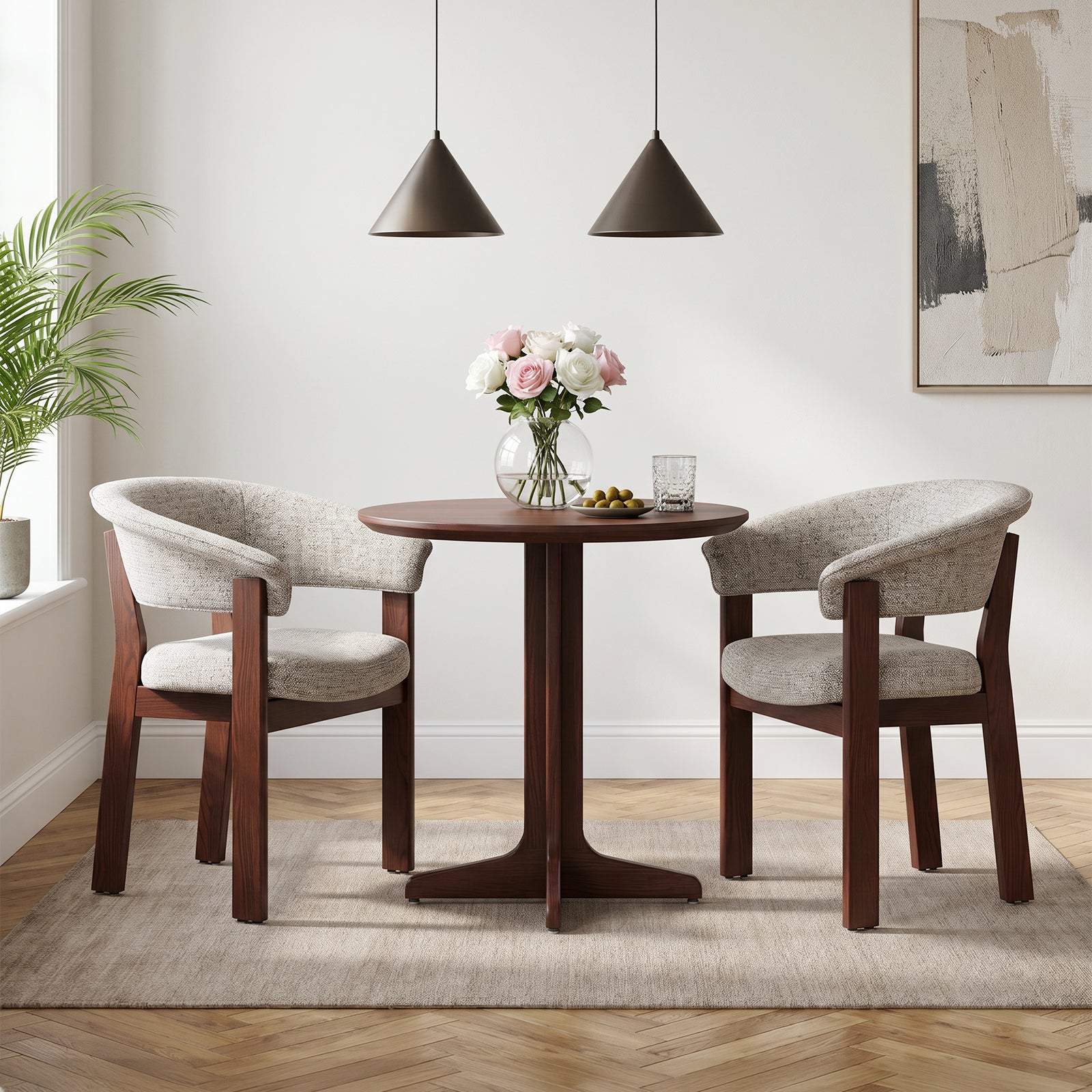 COLAMY NOYA Luxe Modern Upholstered Dining Chair