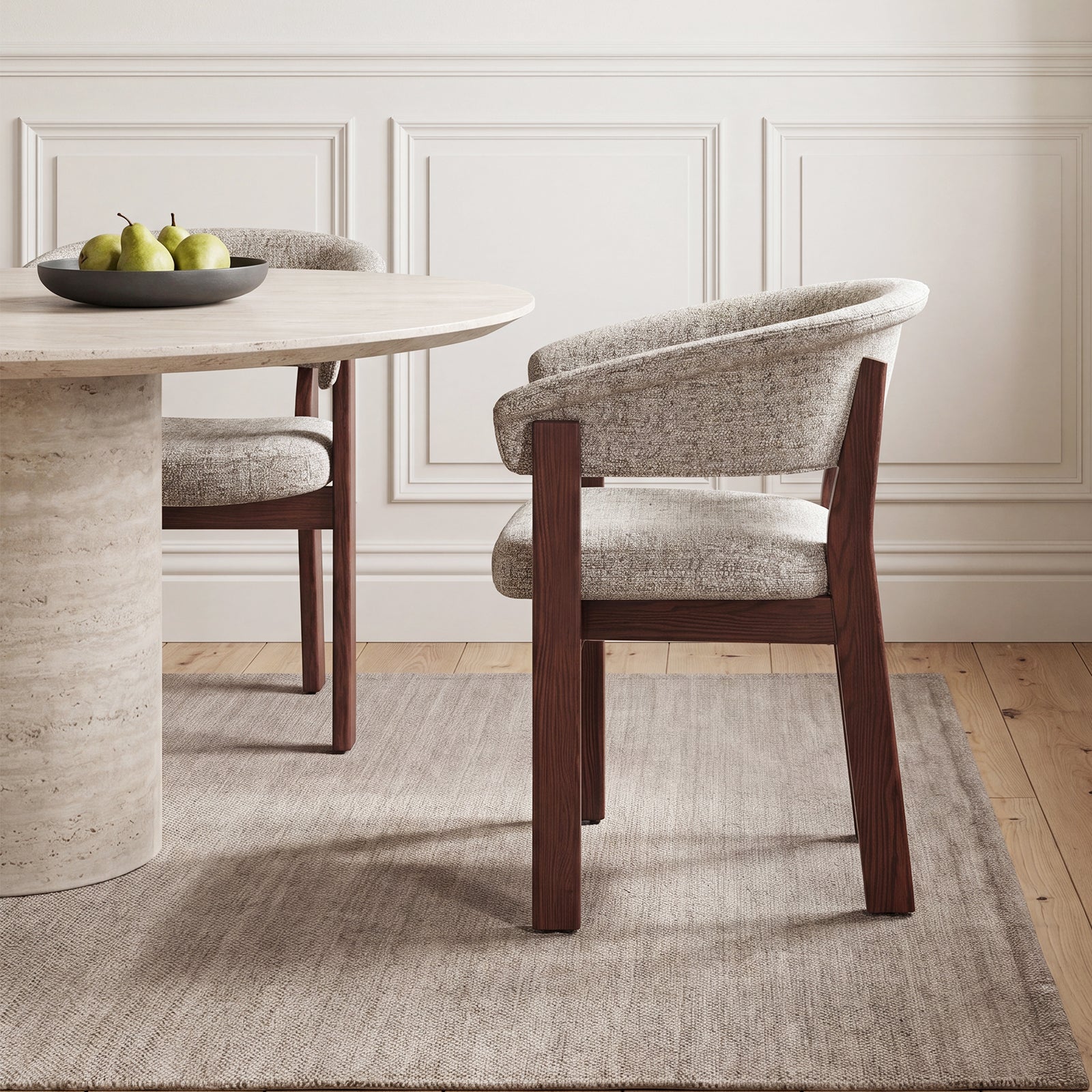 COLAMY HALO Luxe Fully Assembled Upholstered Dining Chair