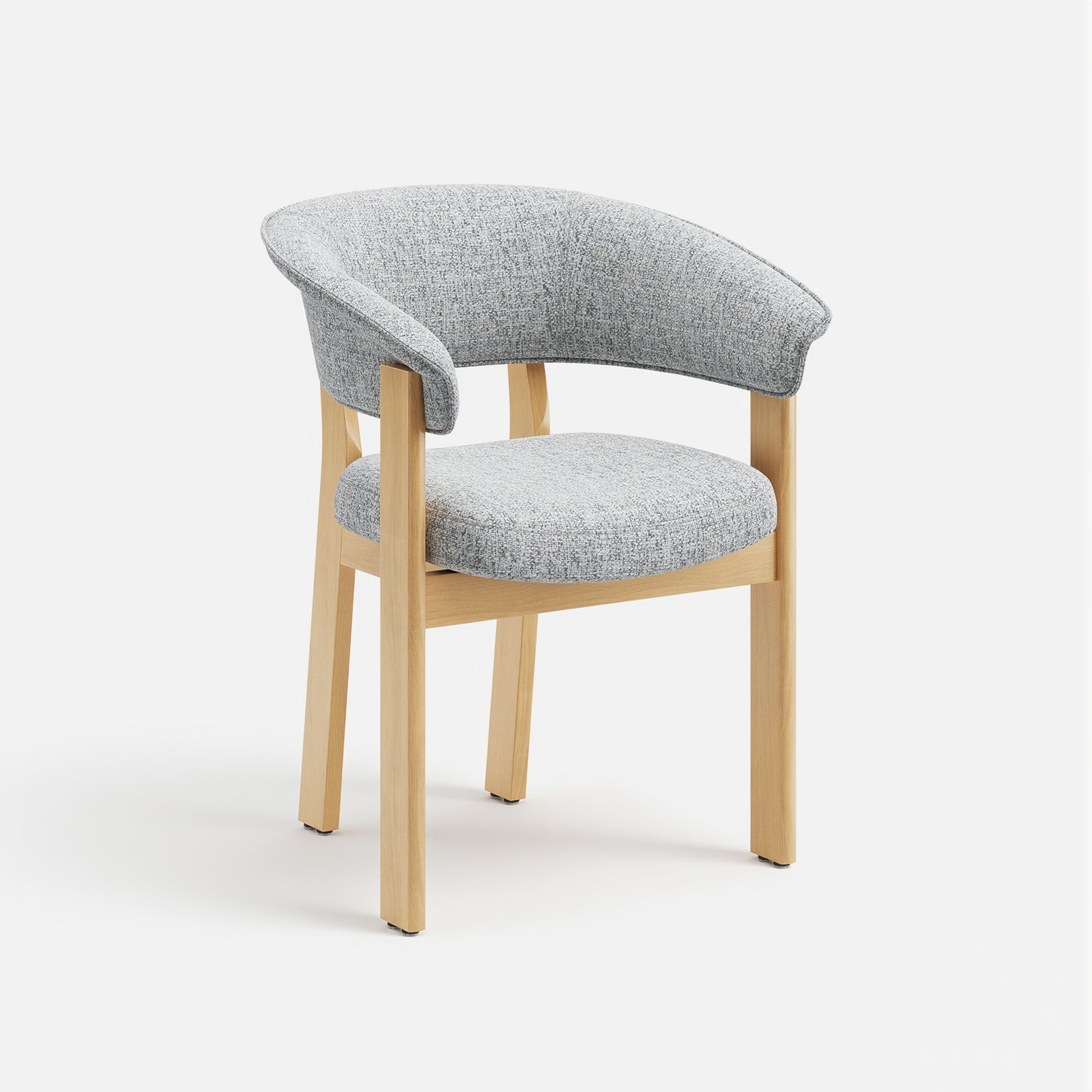 HALO Modern Upholstered Dining Chair with Solid Wood, Fully