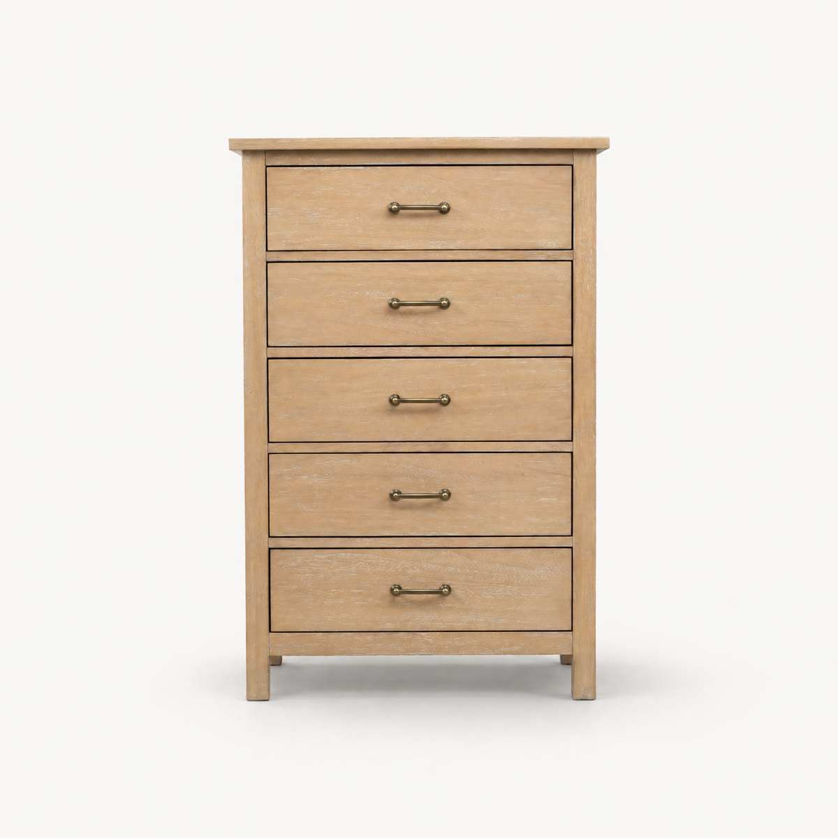COLAMY HUSH Mid-Century Modern 5-Drawer Tall Dresser for Bedroom