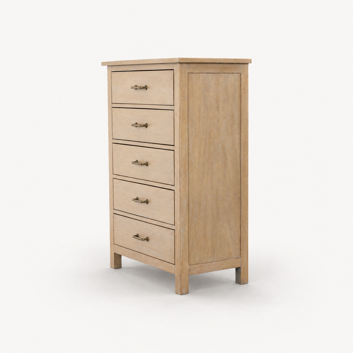 COLAMY HUSH Mid-Century Modern 5-Drawer Tall Dresser for Bedroom