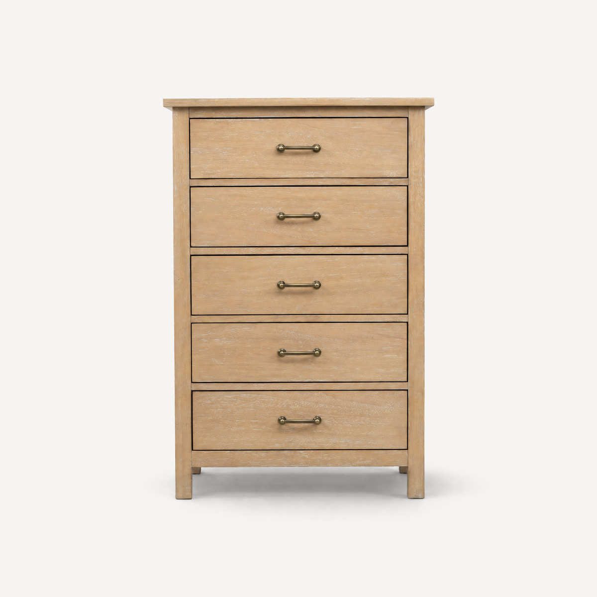 COLAMY HUSH Mid-Century Modern 5-Drawer Tall Dresser for Bedroom