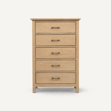 COLAMY HUSH Mid-Century Modern 5-Drawer Tall Dresser for Bedroom