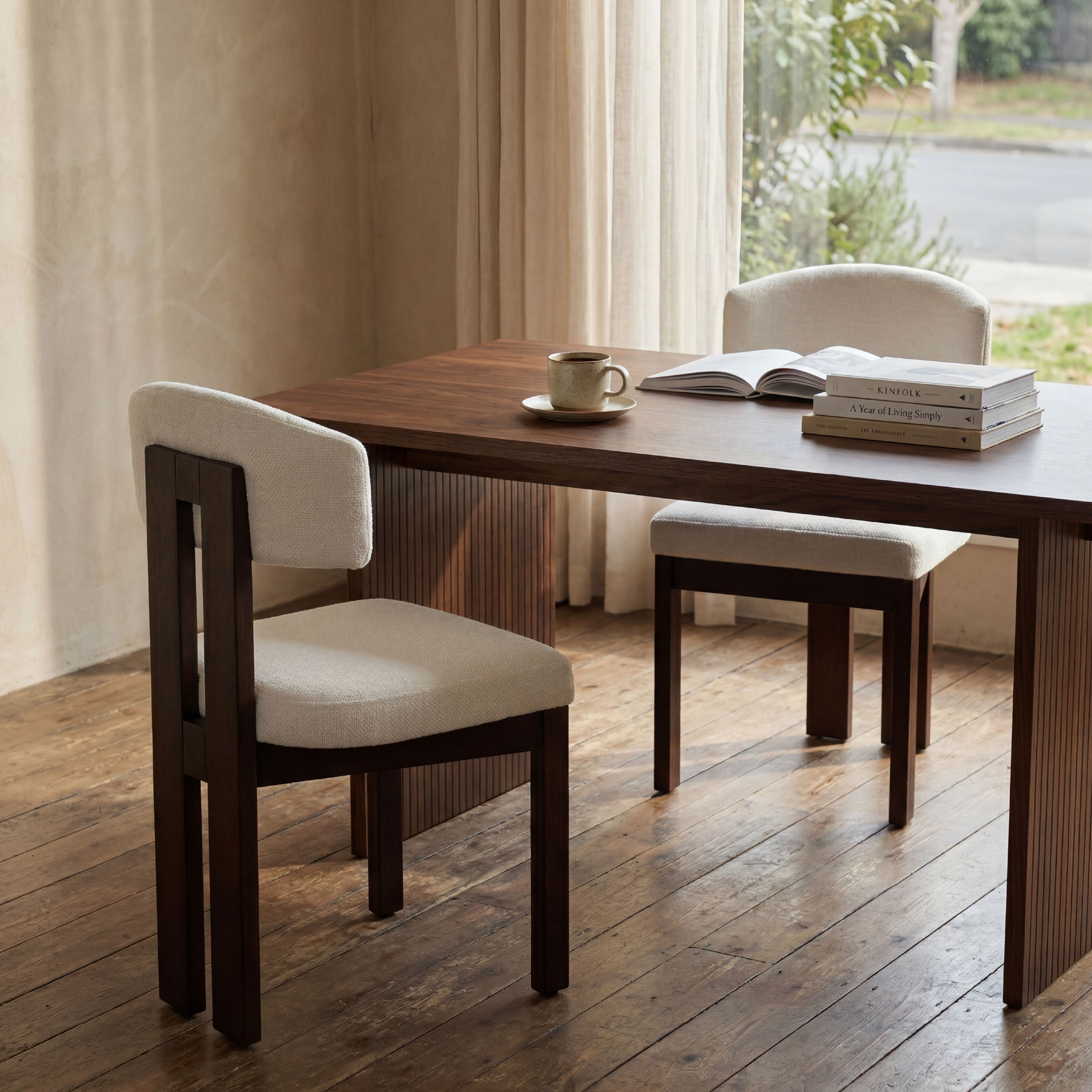 COLAMY HALO 63“ Modern Farmhouse Dining Table
