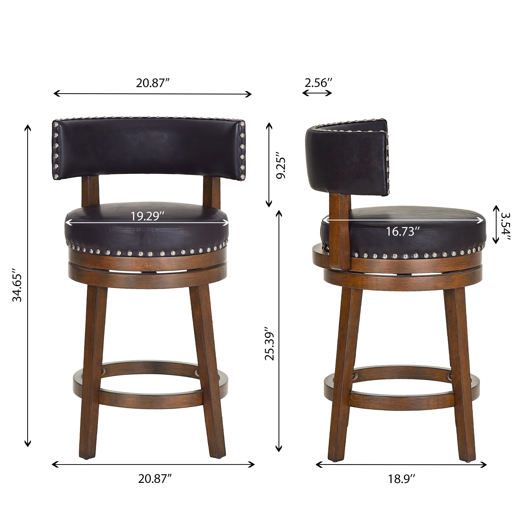 COLAMY RENO Vintage Industrial Dining Chair