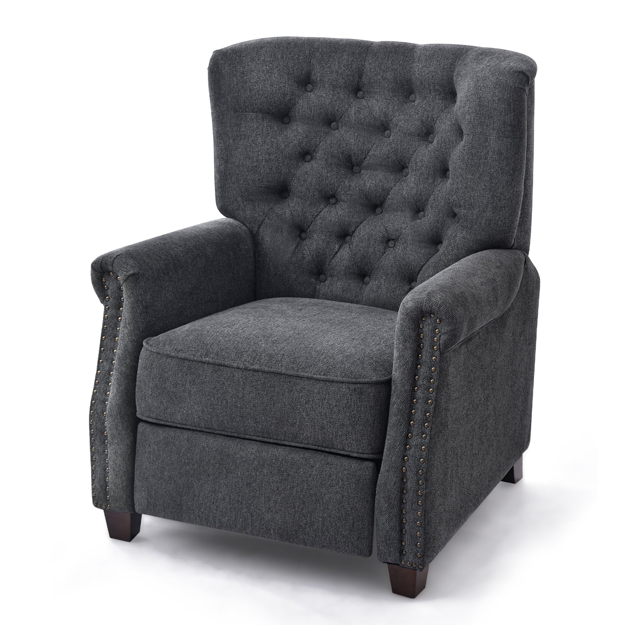 COLAMY Nailhead Trim Wingback Recliner