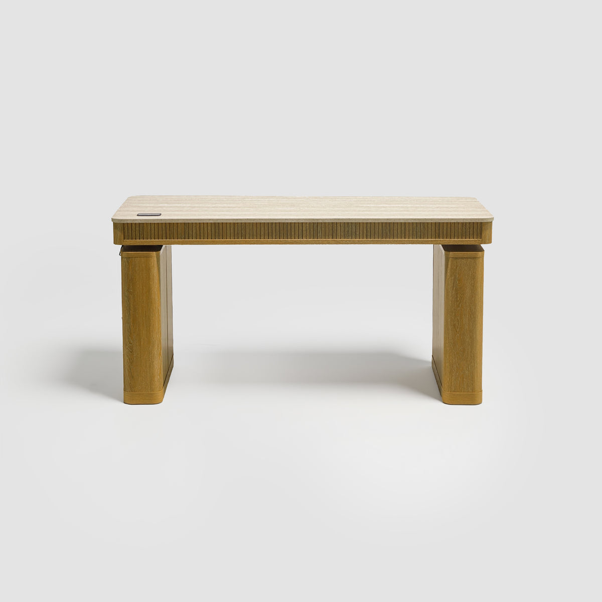 COLAMY VERSE Modern Fluted Electric Adjustable Standing Desk with Storage