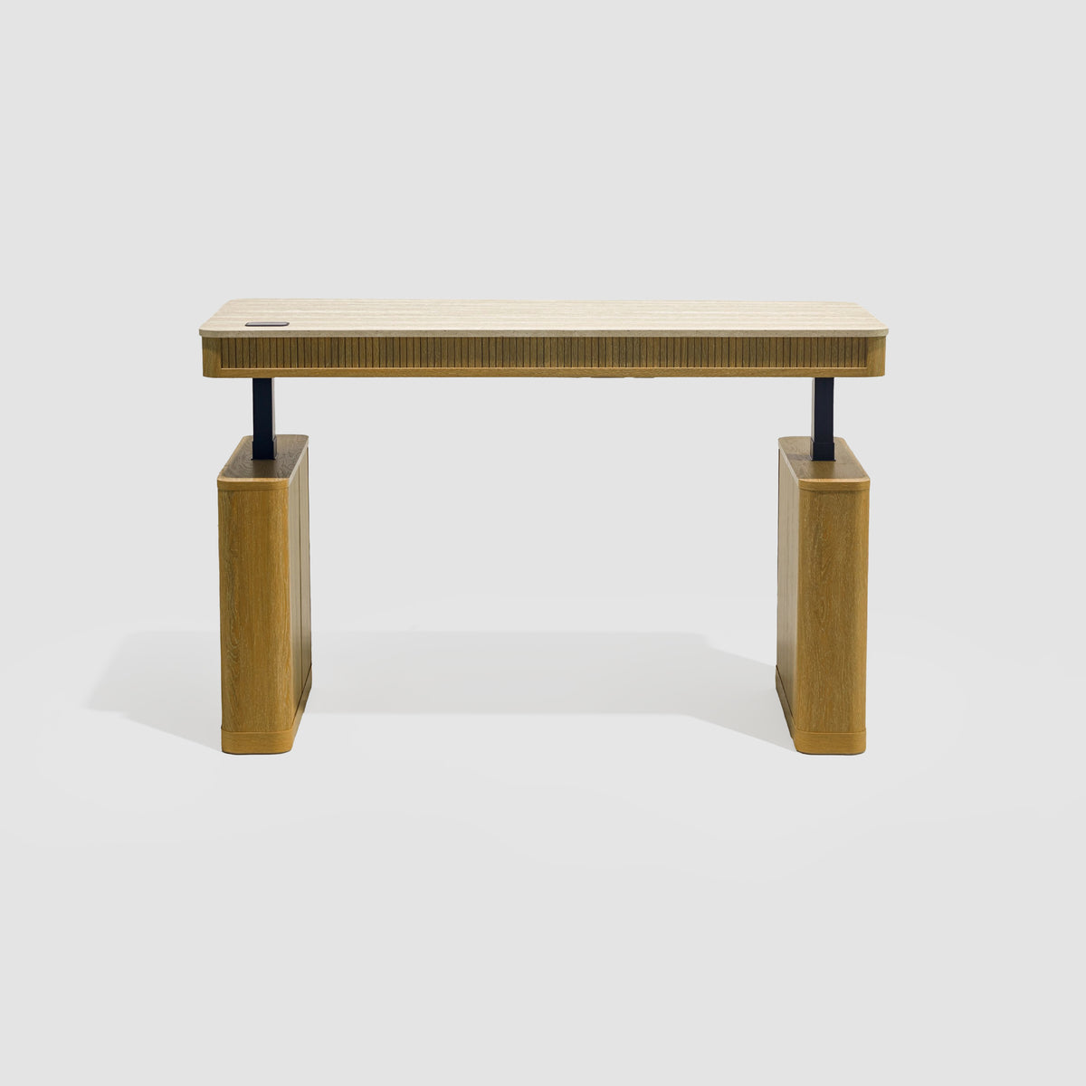 COLAMY VERSE Modern Fluted Electric Adjustable Standing Desk with Storage
