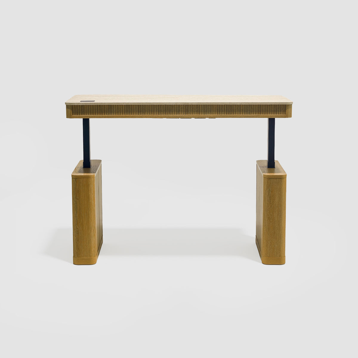 COLAMY VERSE Modern Fluted Electric Adjustable Standing Desk with Storage