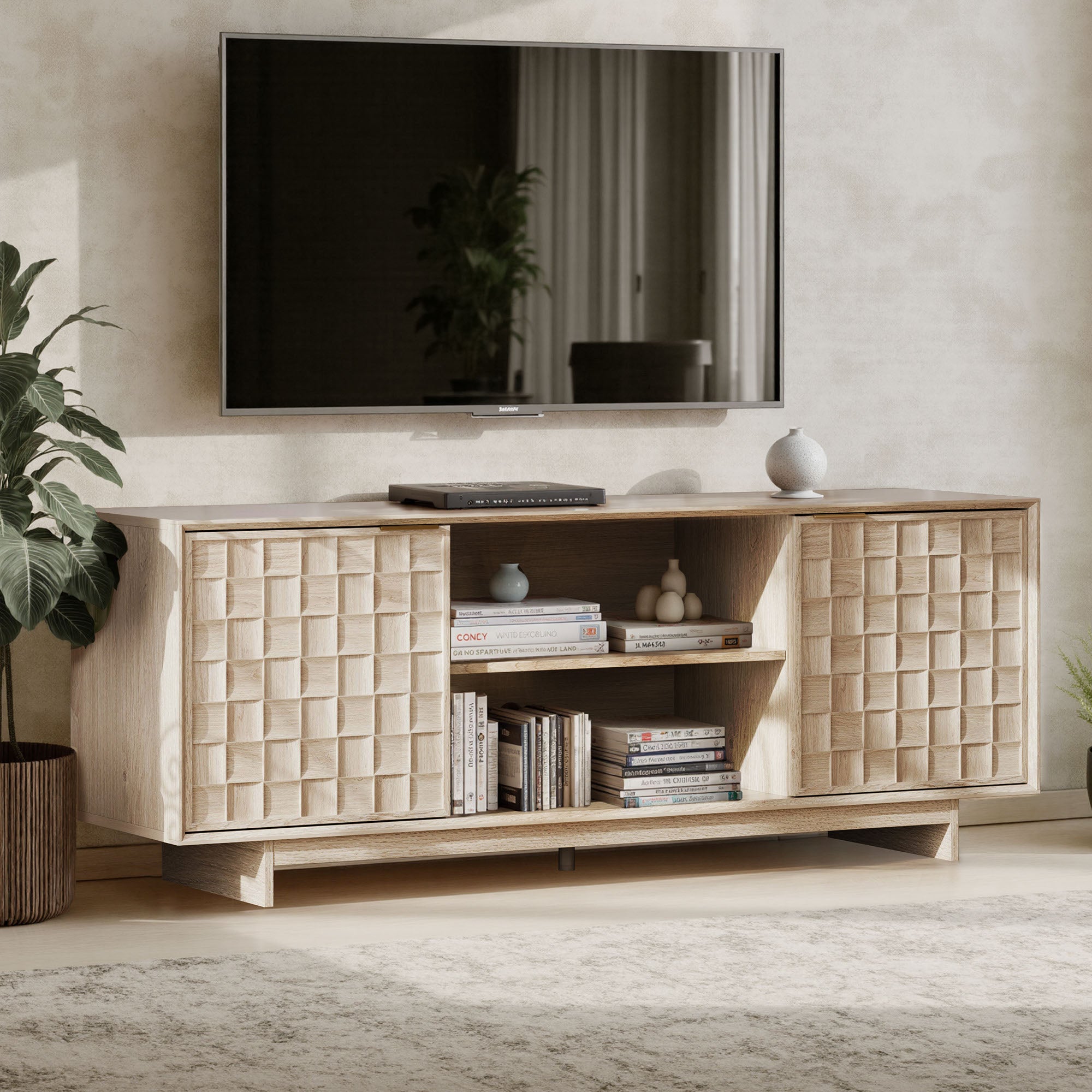COLAMY TV Stand with Storage