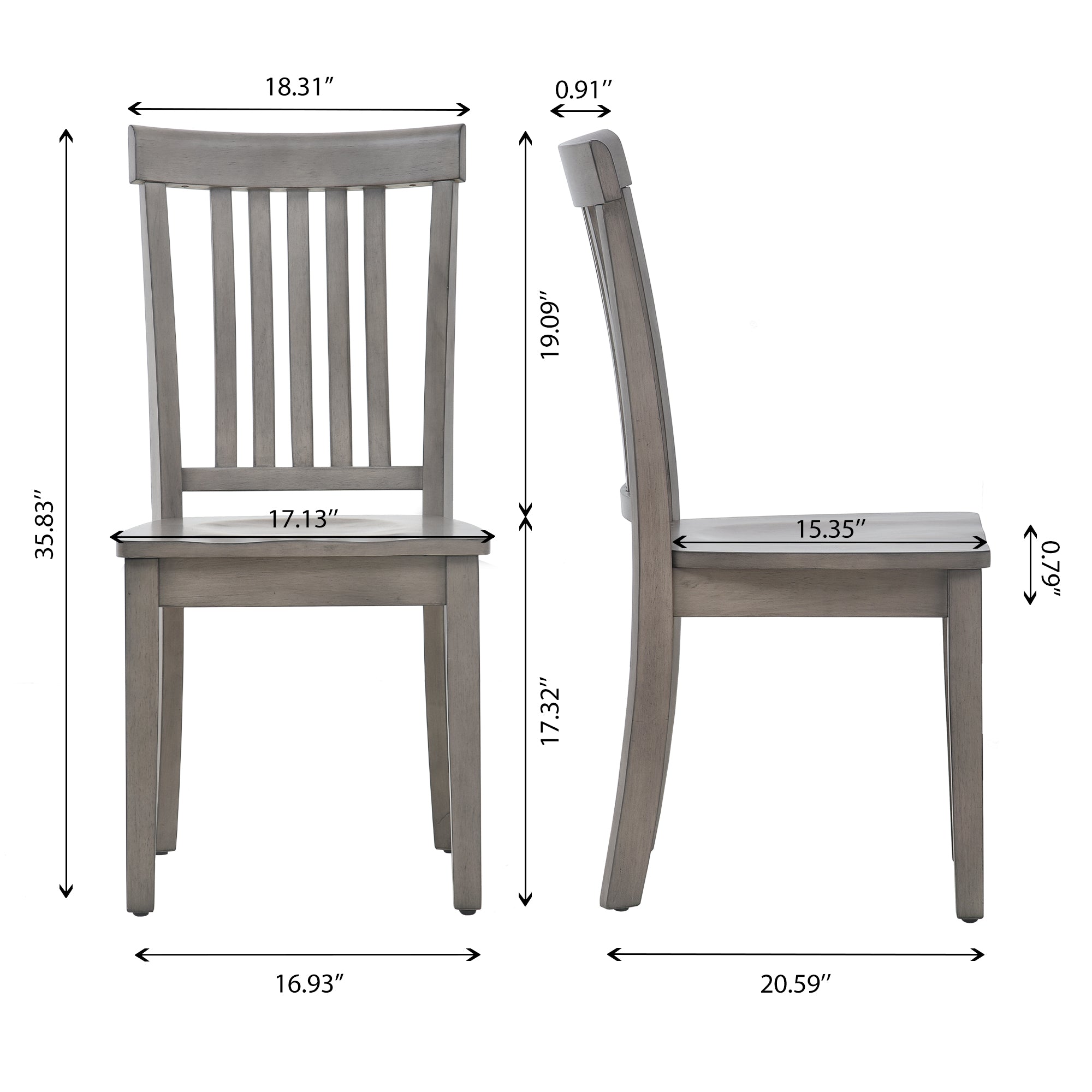 COLAMY Wooden Spindle Dining Chair