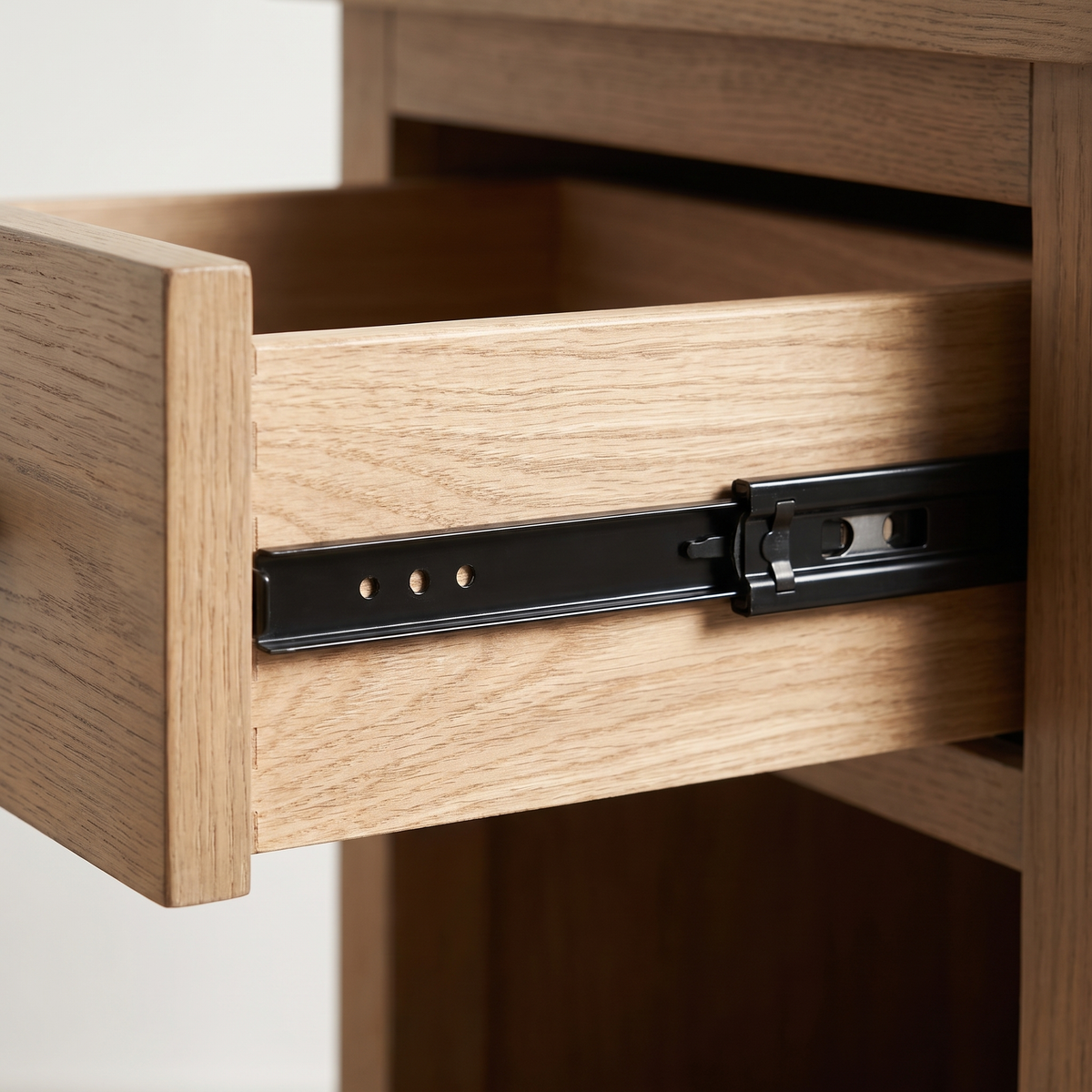 COLAMY HUSH Natural Oak Charging Nightstand with USB-C