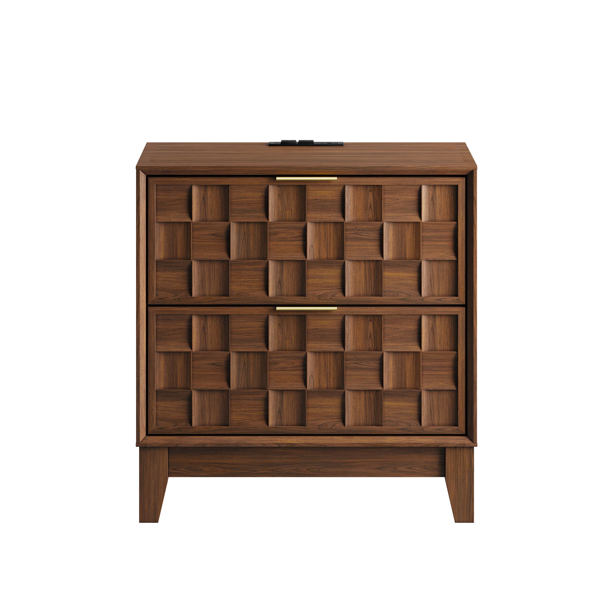 COLAMY Nightstand with Charging Station