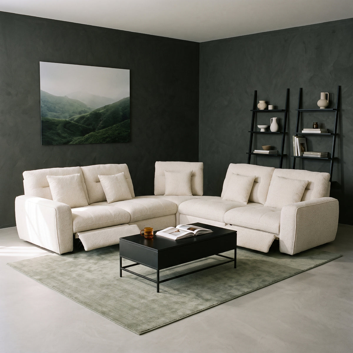 COLAMY AURA 5-Seat Modular Power Reclining Sofa