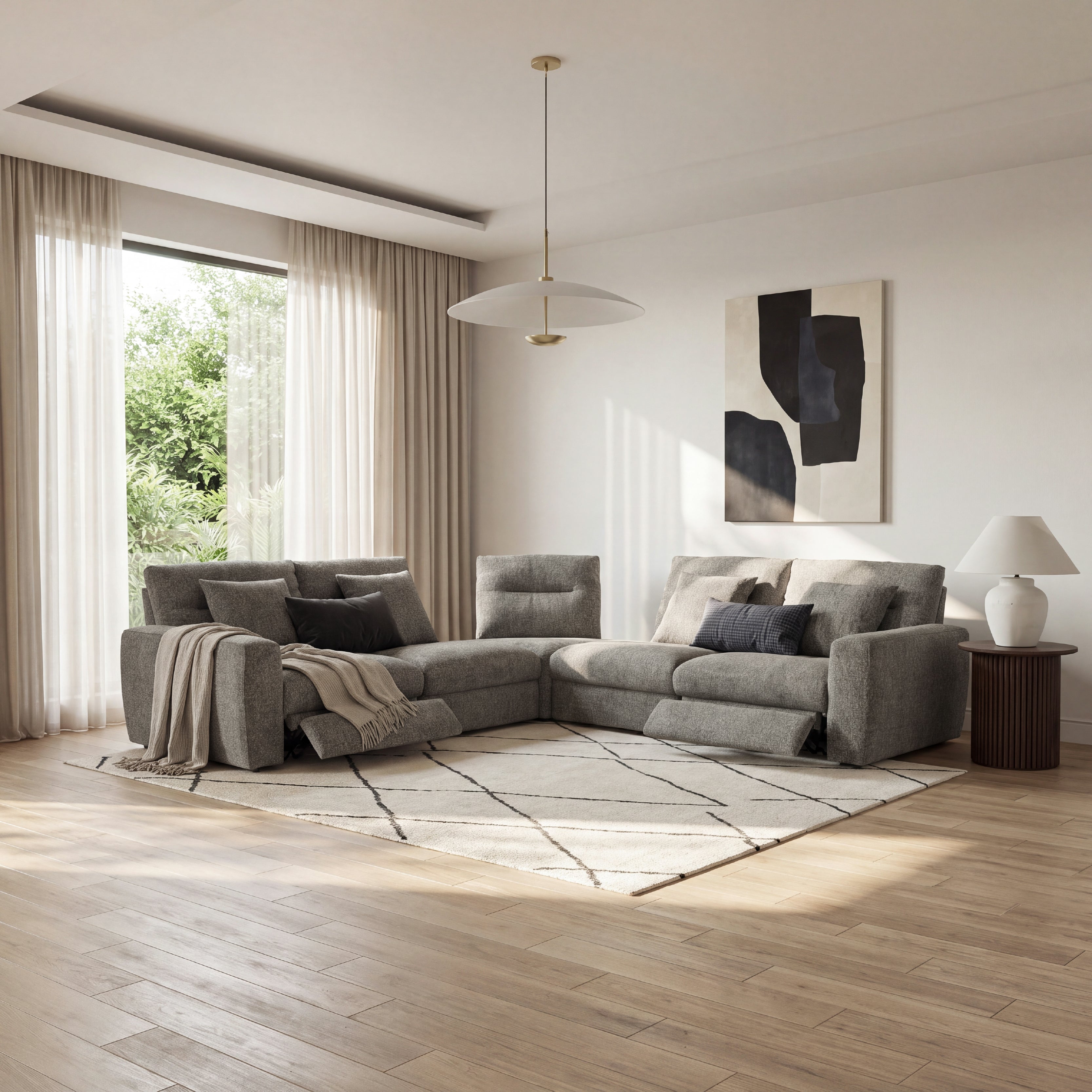 COLAMY AURA 5-Seat Modular Power Reclining Sofa